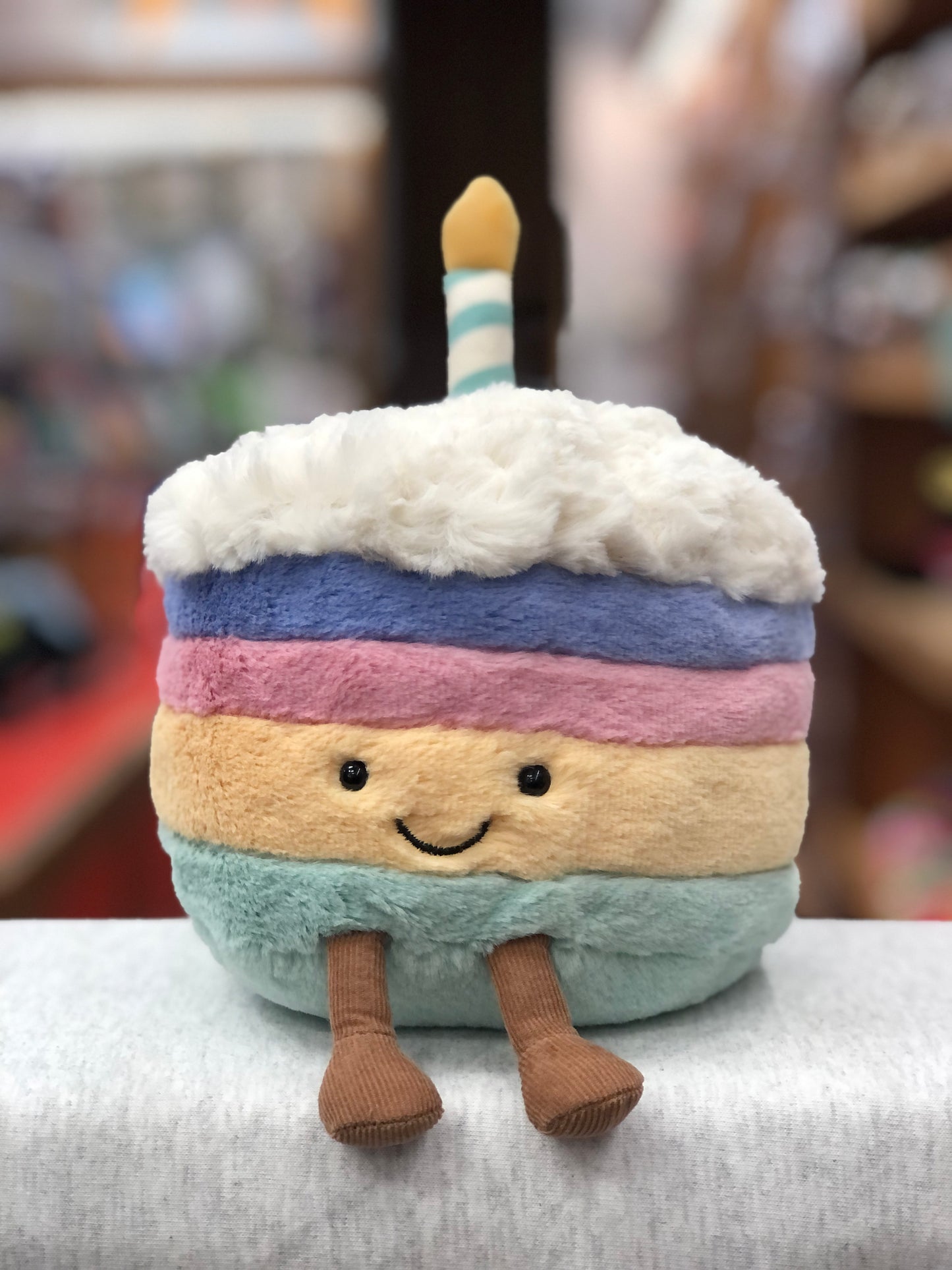 Jellycat Amuseables Rainbow Birthday Cake Medium Plush 10"