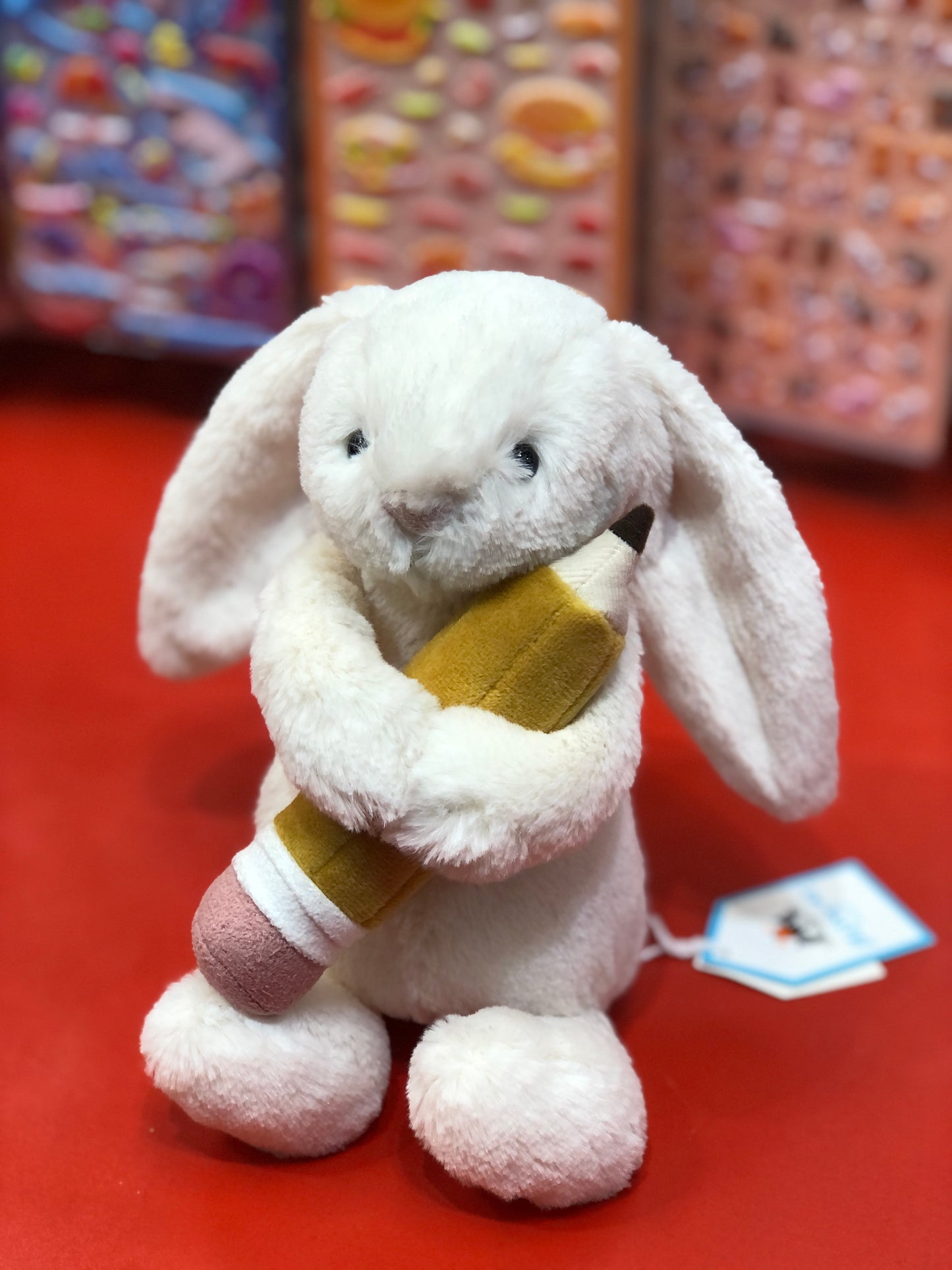 Jellycat Bashful Bunny with Pencil Plush 7"