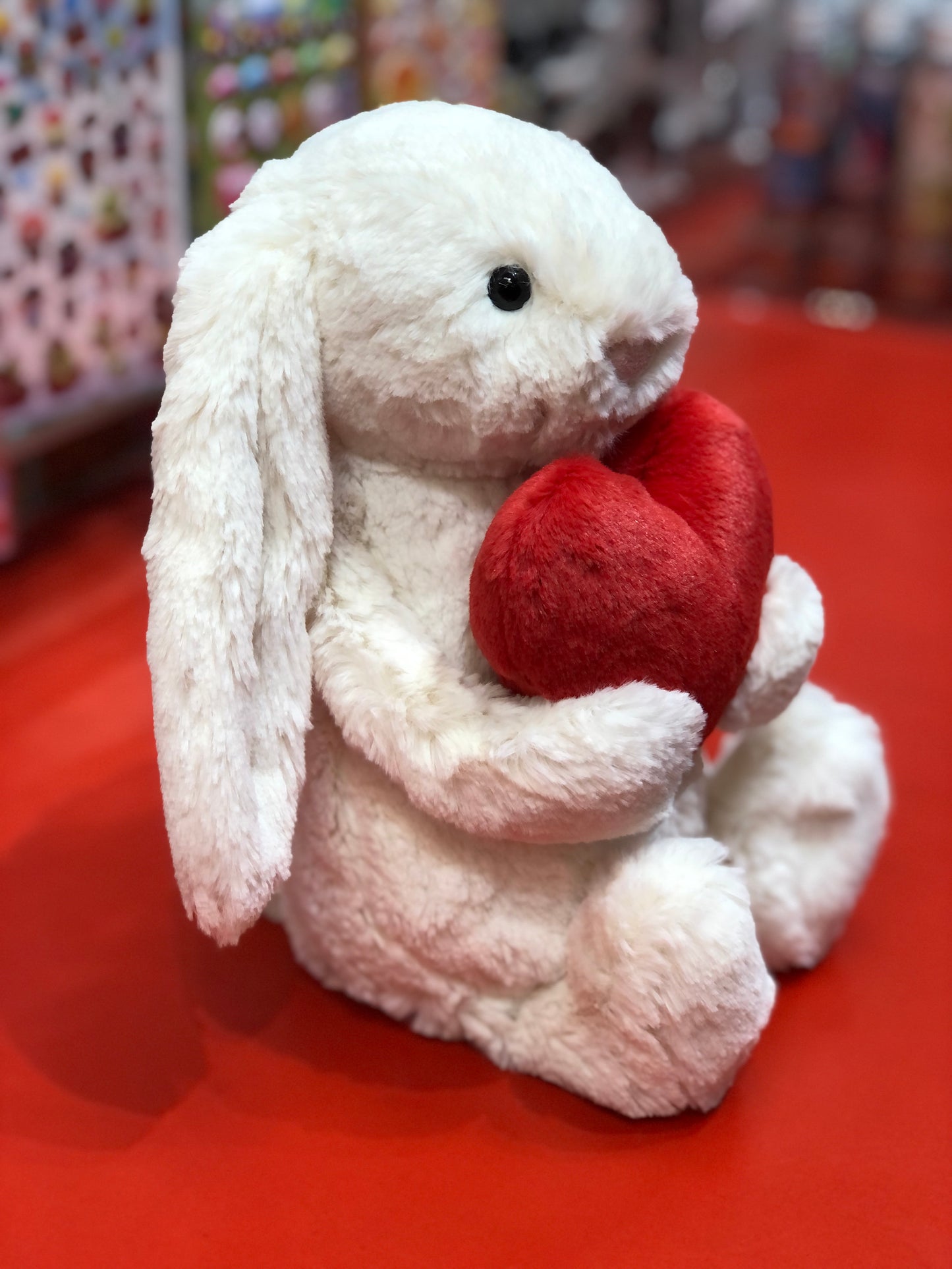 Jellycat Bashful Red Love Heart Bunny Plush 7" and 12"