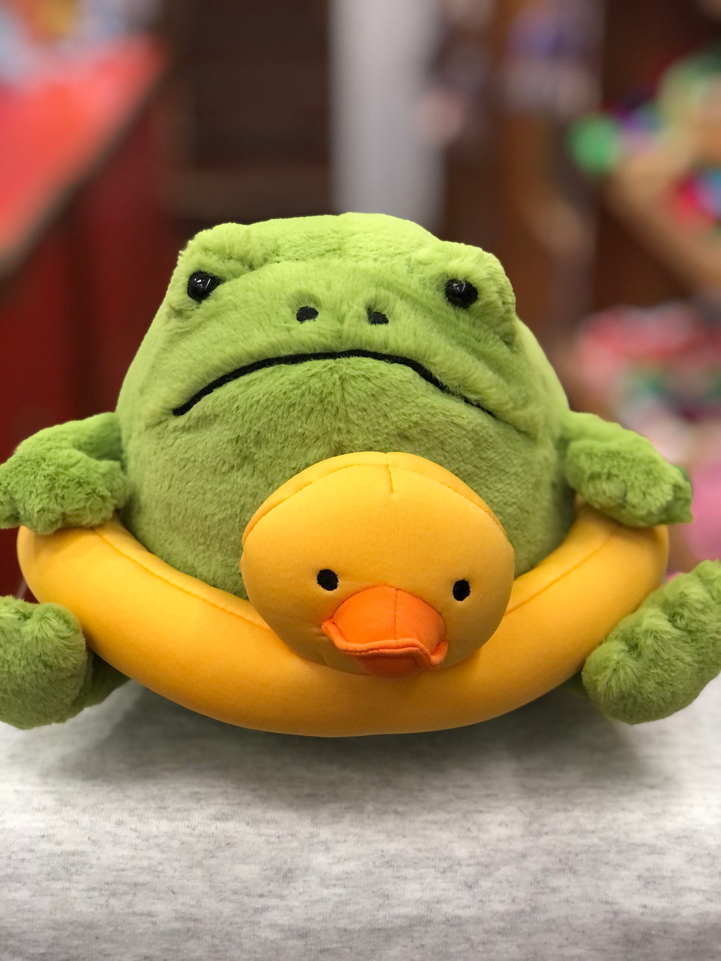 Jellycat Ricky Rain Frog in a Rubber Ring Plush 7"