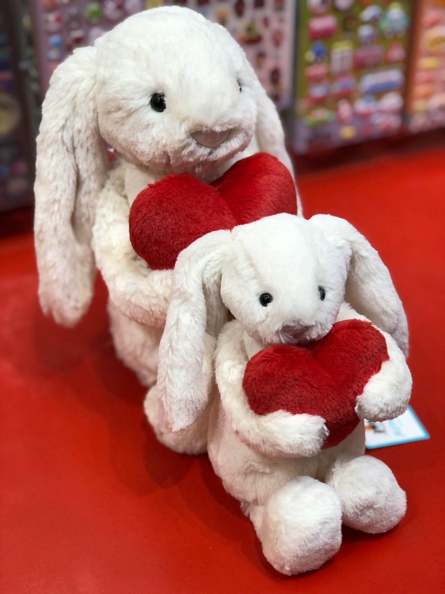 Jellycat Bashful Red Love Heart Bunny Plush 7" and 12"