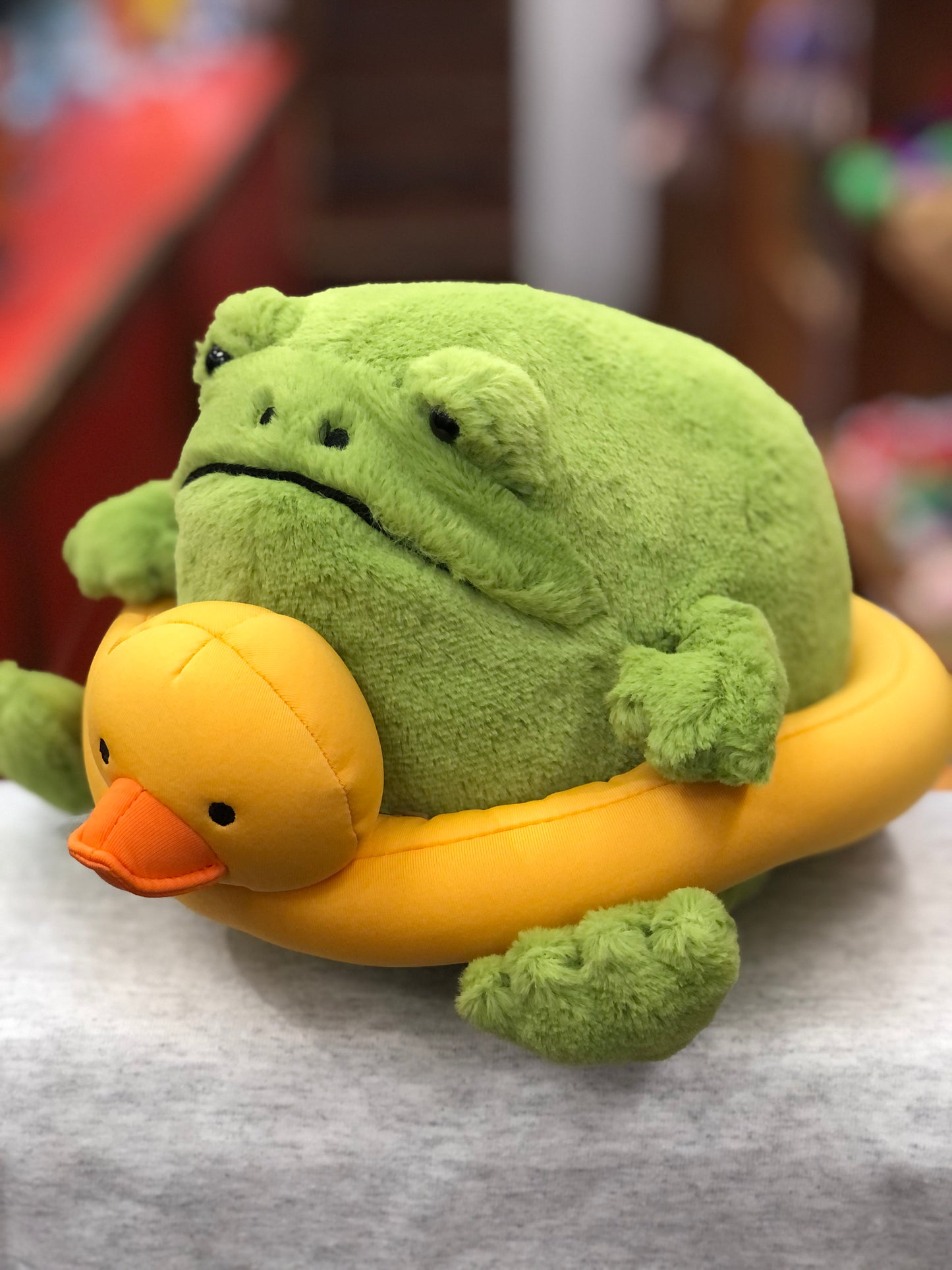 Jellycat Ricky Rain Frog in a Rubber Ring Plush 7"