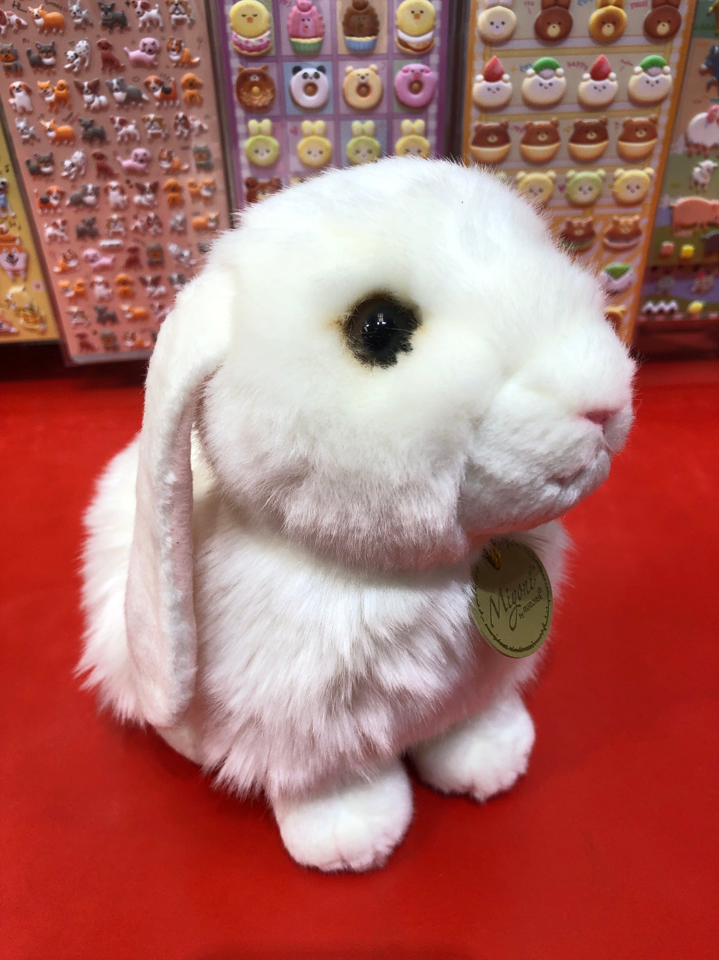 Aurora Miyoni White Lop Eared Bunny Plush 9"