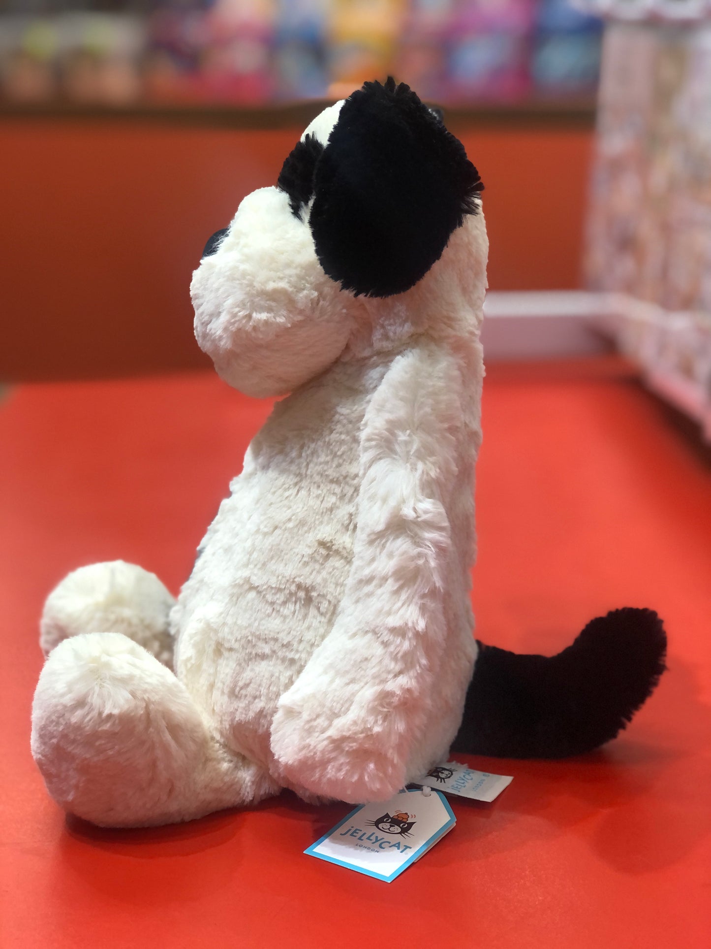 Jellycat Bashful Black & Cream Puppy Plush 12"