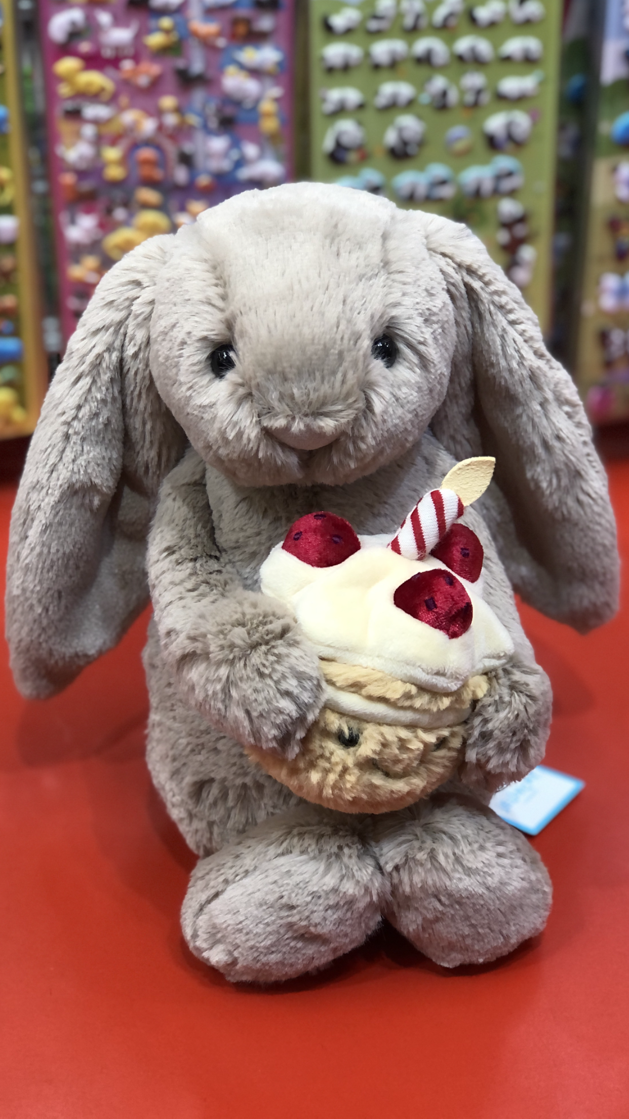 Jellycat Bashful Beige Bunny 'Birthday' Plush 12"