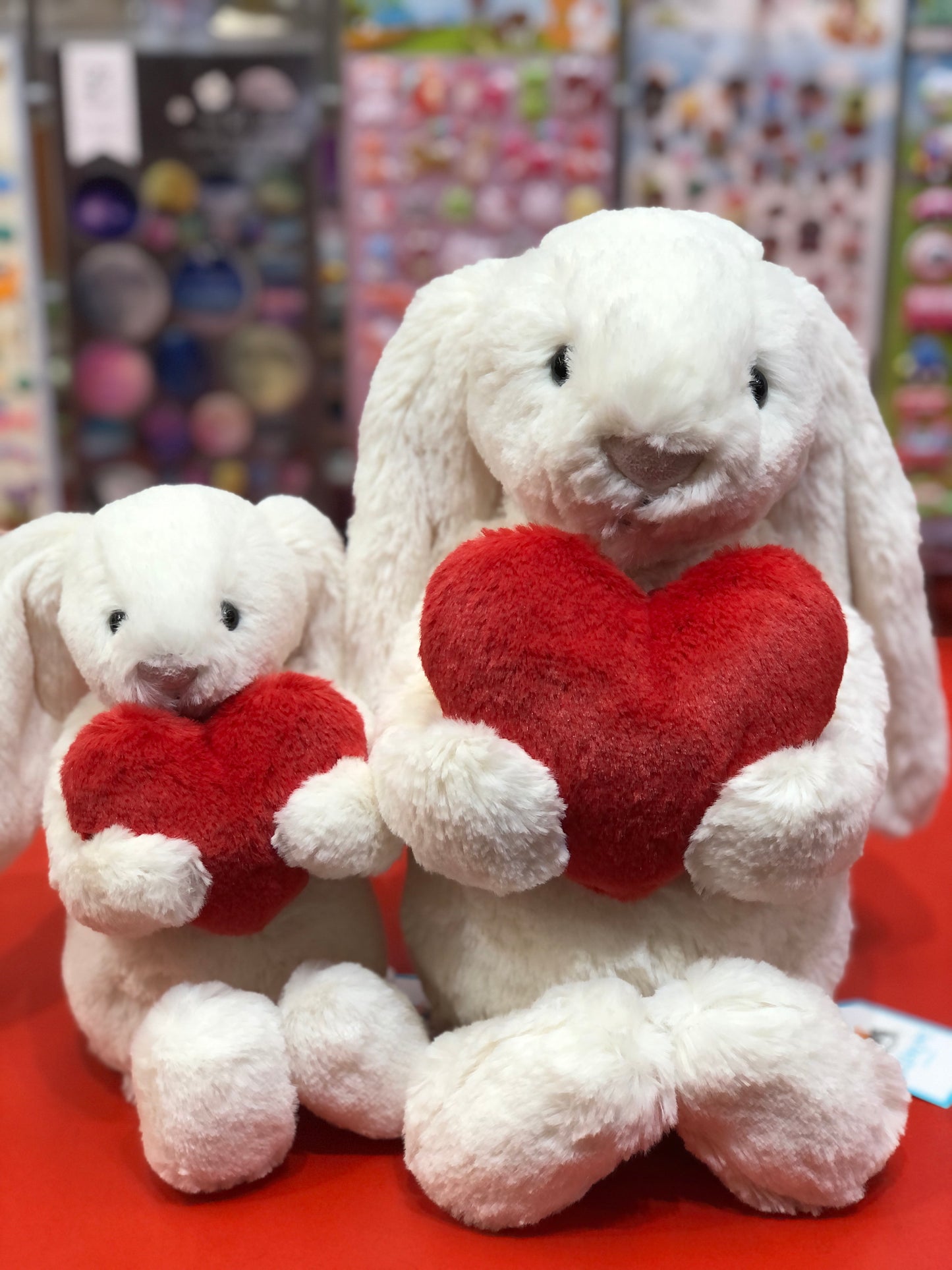 Jellycat Bashful Red Love Heart Bunny Plush 7" and 12"