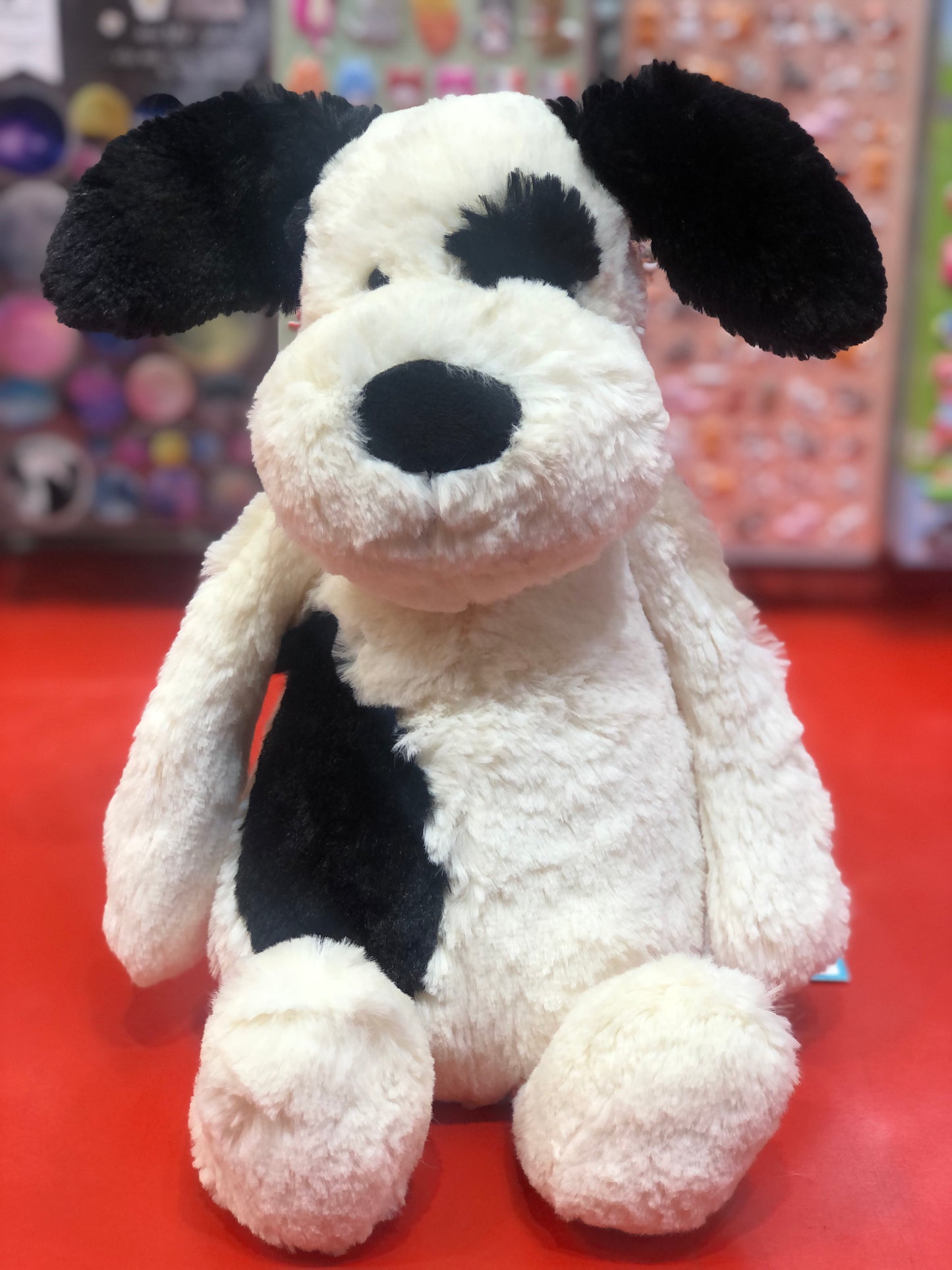 Jellycat Bashful Black & Cream Puppy Plush 12"