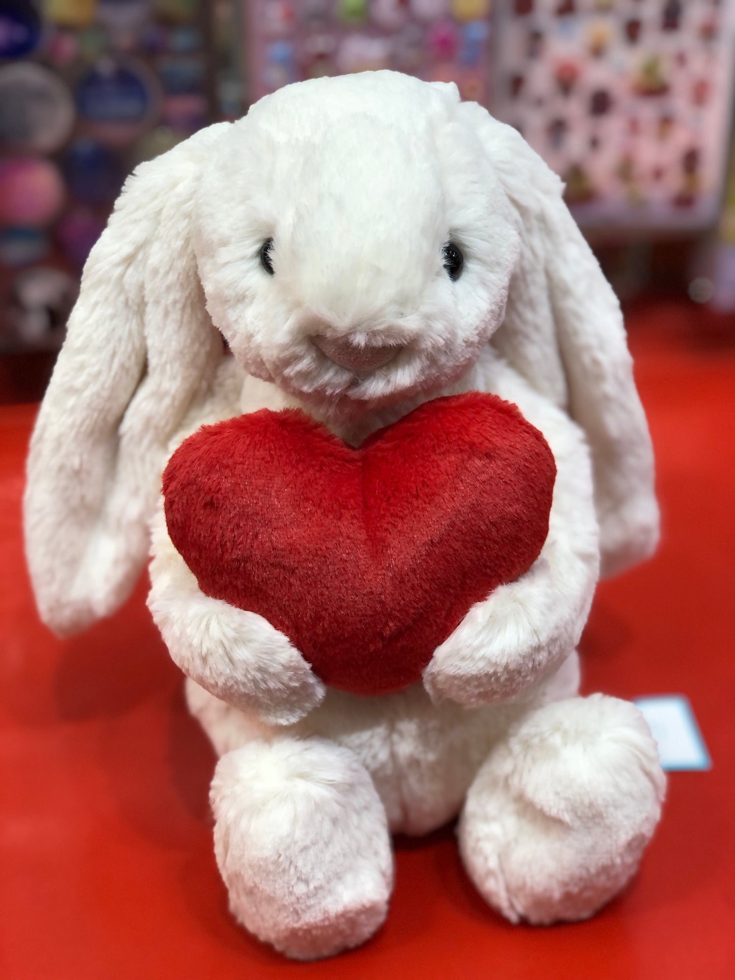 Jellycat Bashful Red Love Heart Bunny Plush 7" and 12"