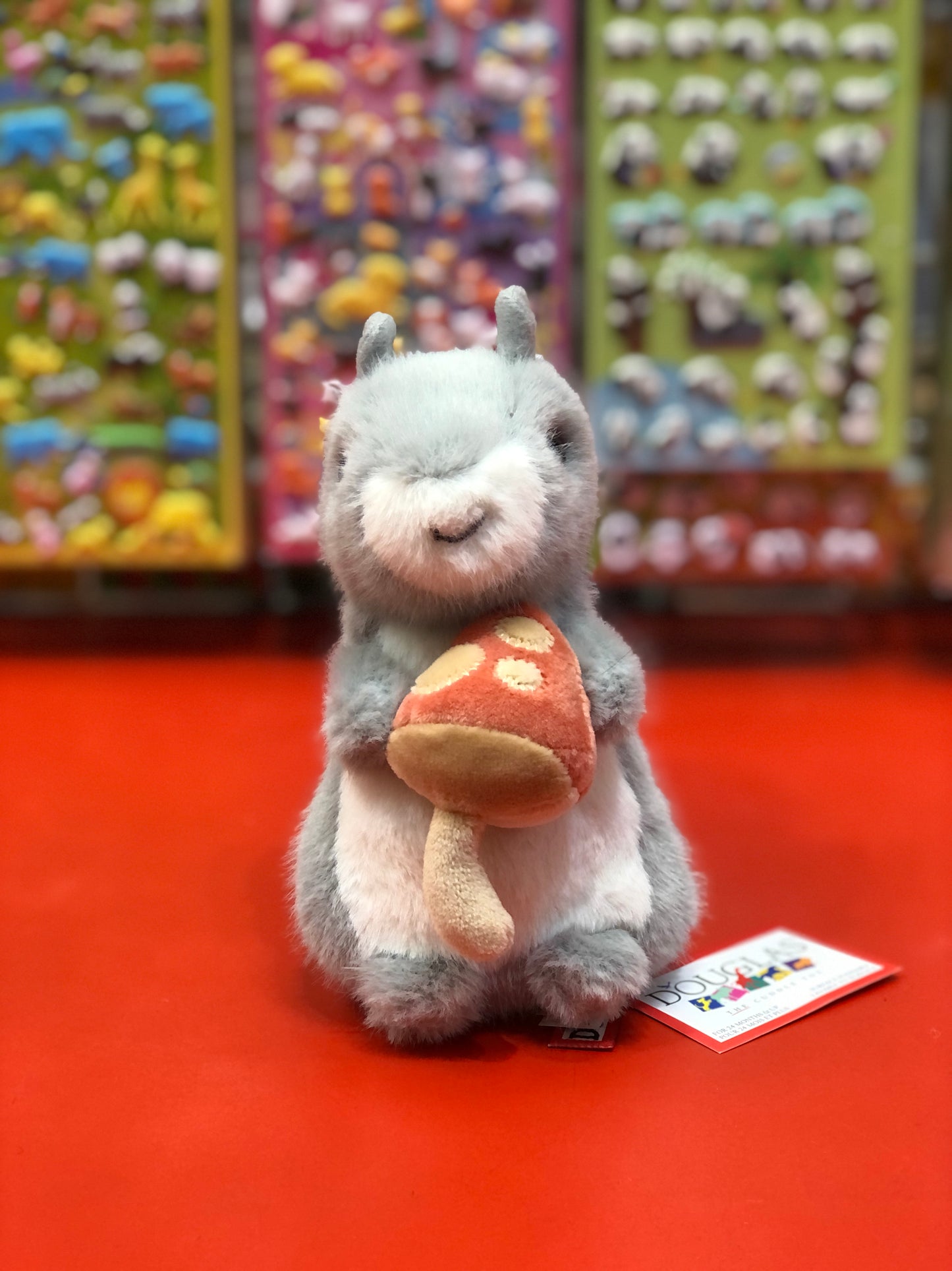 Douglas Squirrel with Mushroom Plush 6"