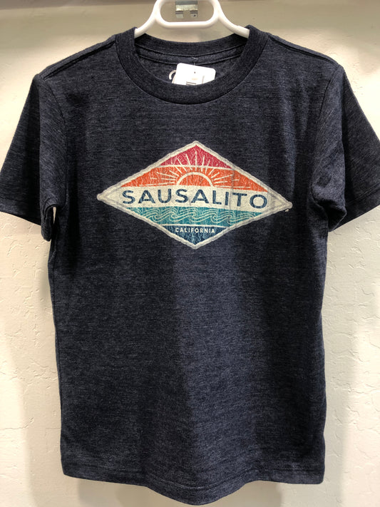 Sausalito Sun and Waves Kids' Short Sleeve T Shirt