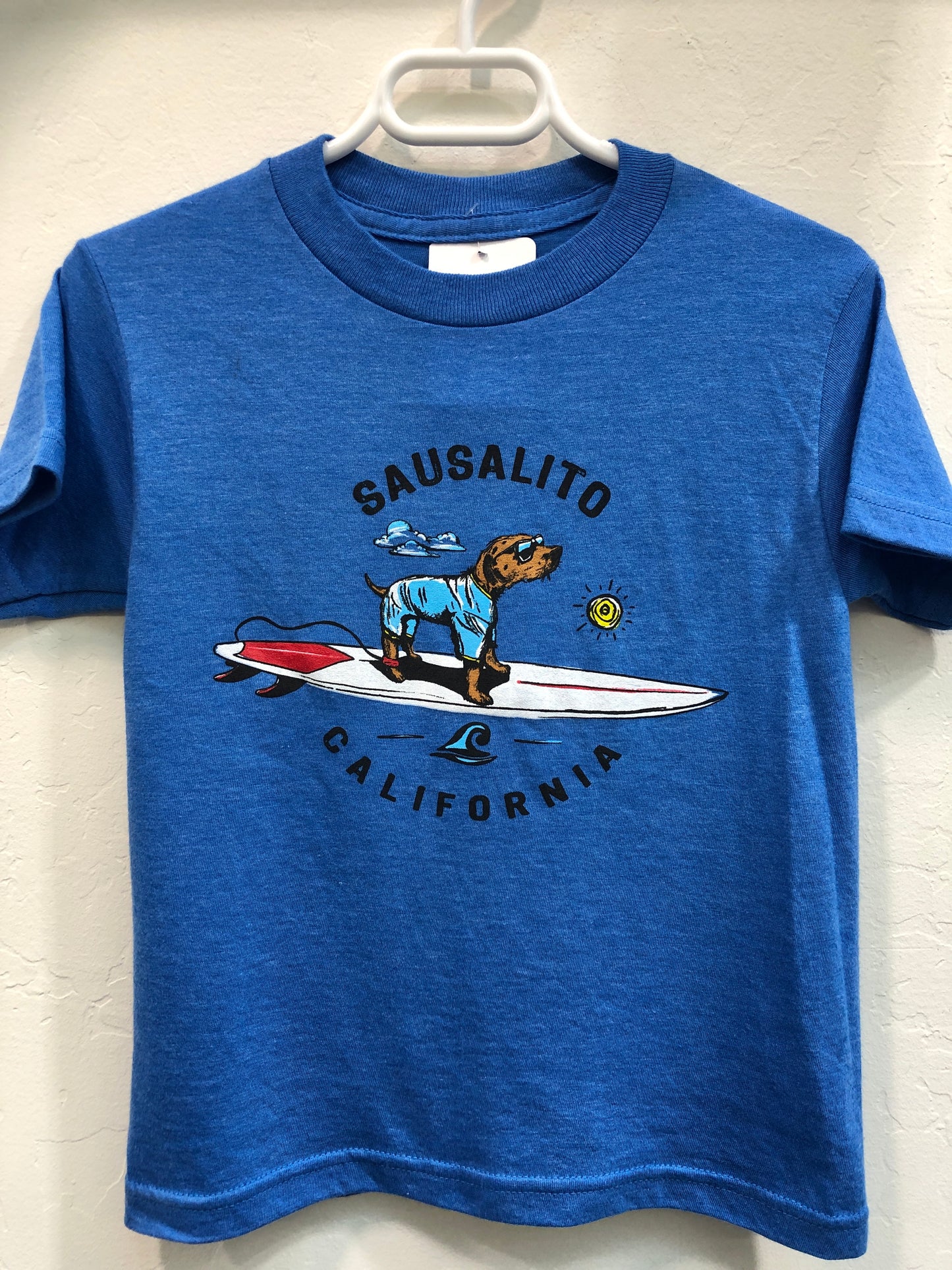 Sausalito Surfer Dog Kids' Short Sleeve T Shirt