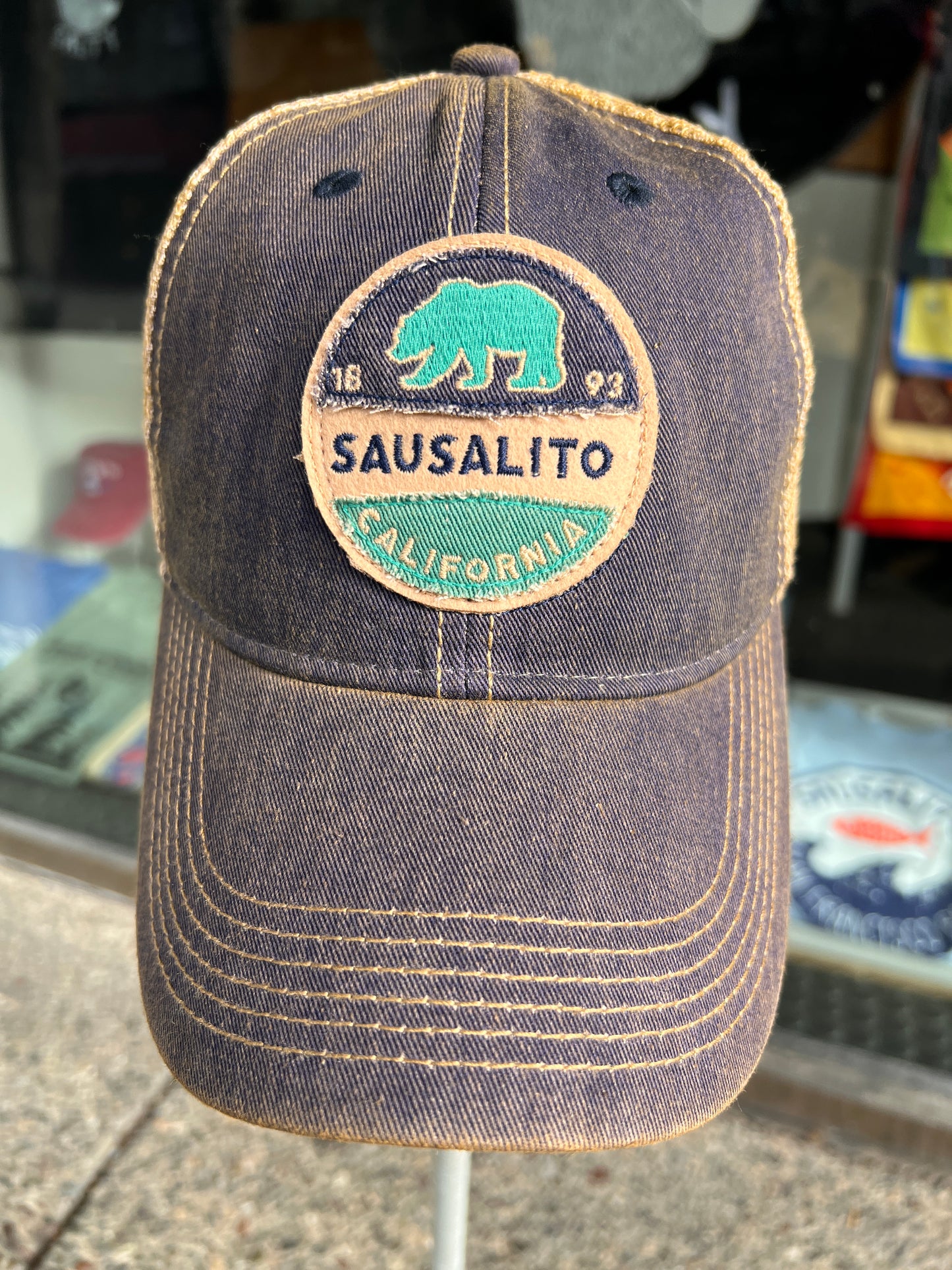 Sausalito California 1893 Grizzly Bear Trucker Cap