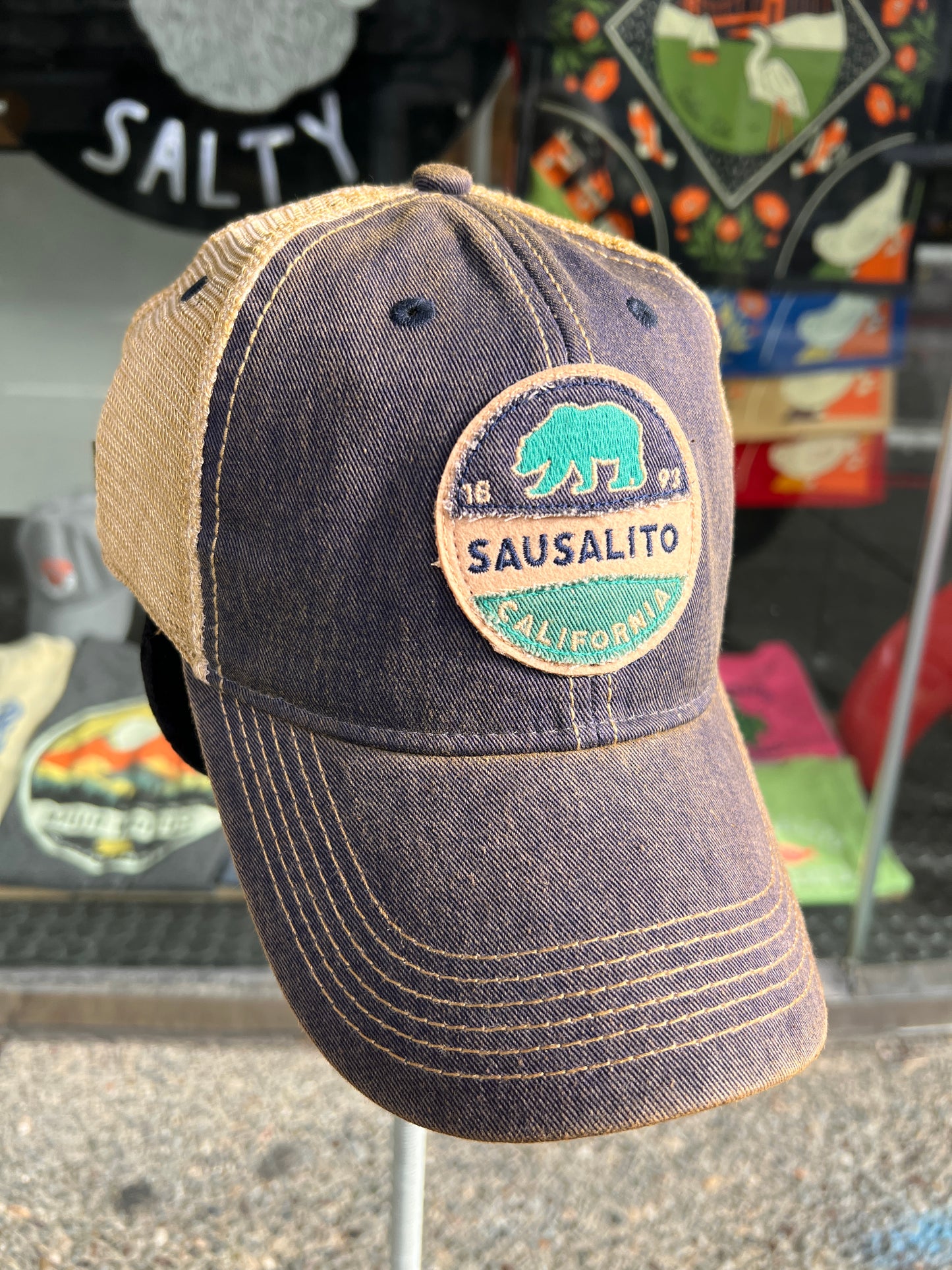 Sausalito California 1893 Grizzly Bear Trucker Cap