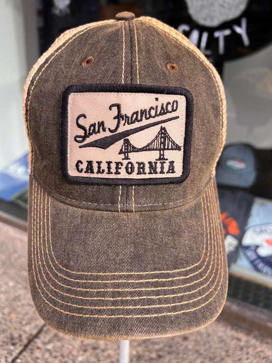 San Francisco Under Stroke Golden Gate Bridge Trucker Mesh Cap