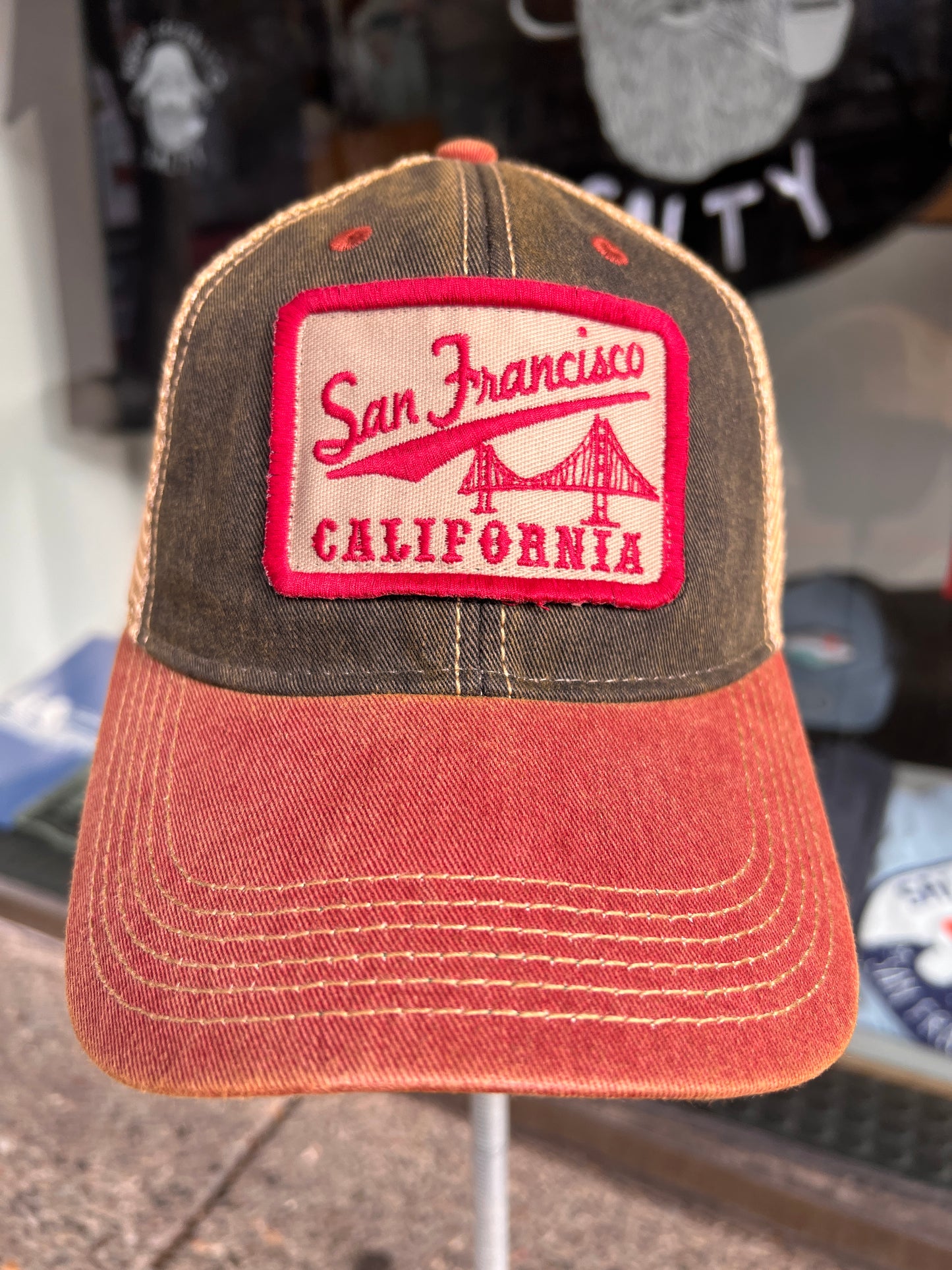 San Francisco Under Stroke Golden Gate Bridge Trucker Mesh Cap