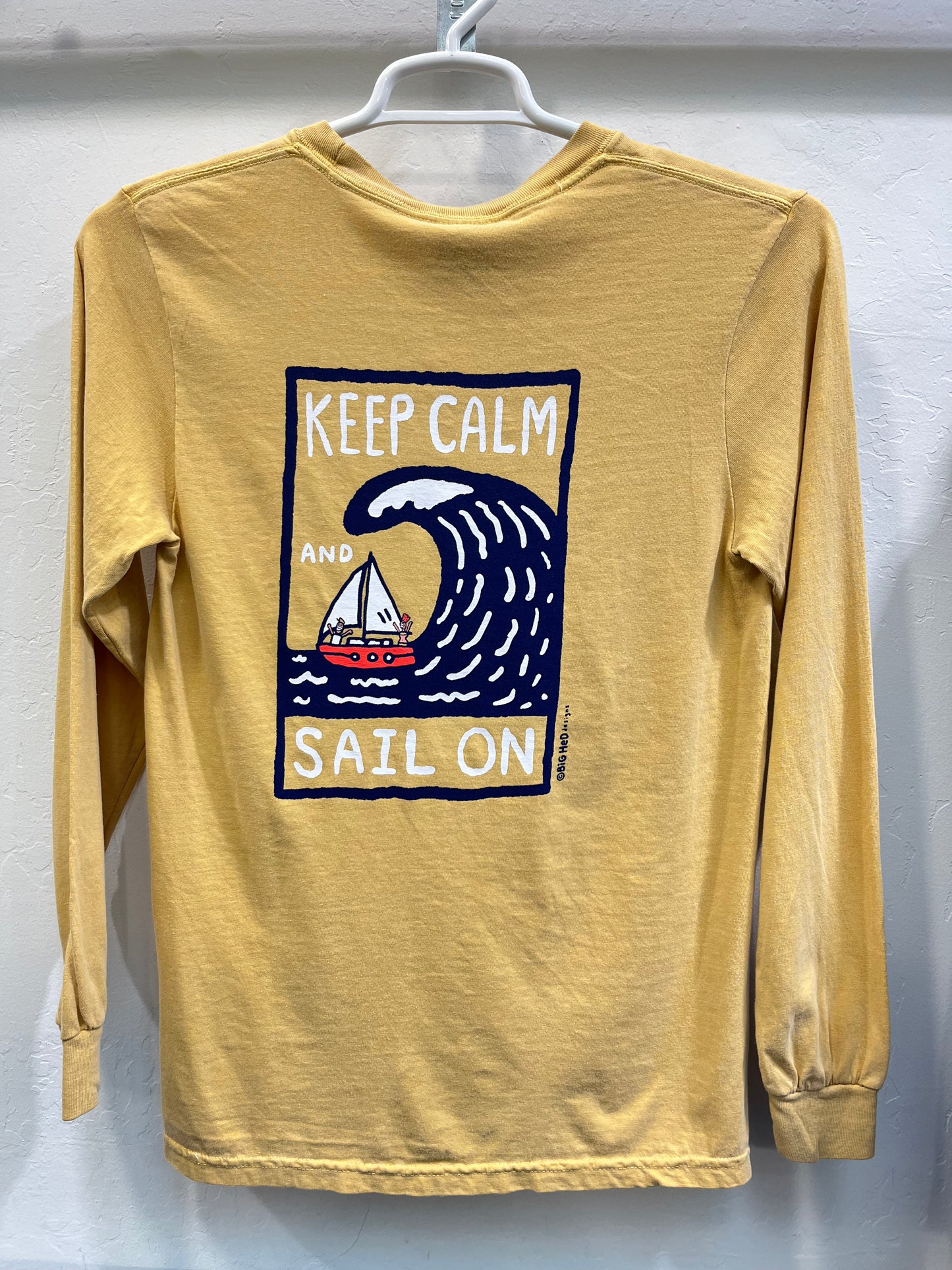 Keep Calm and Sail On Unisex Long Sleeve Sleeve T Shirt