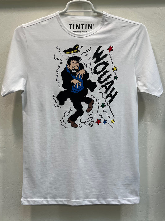 Captain Haddock Wouah Unisex T Shirt White Ref: 00894