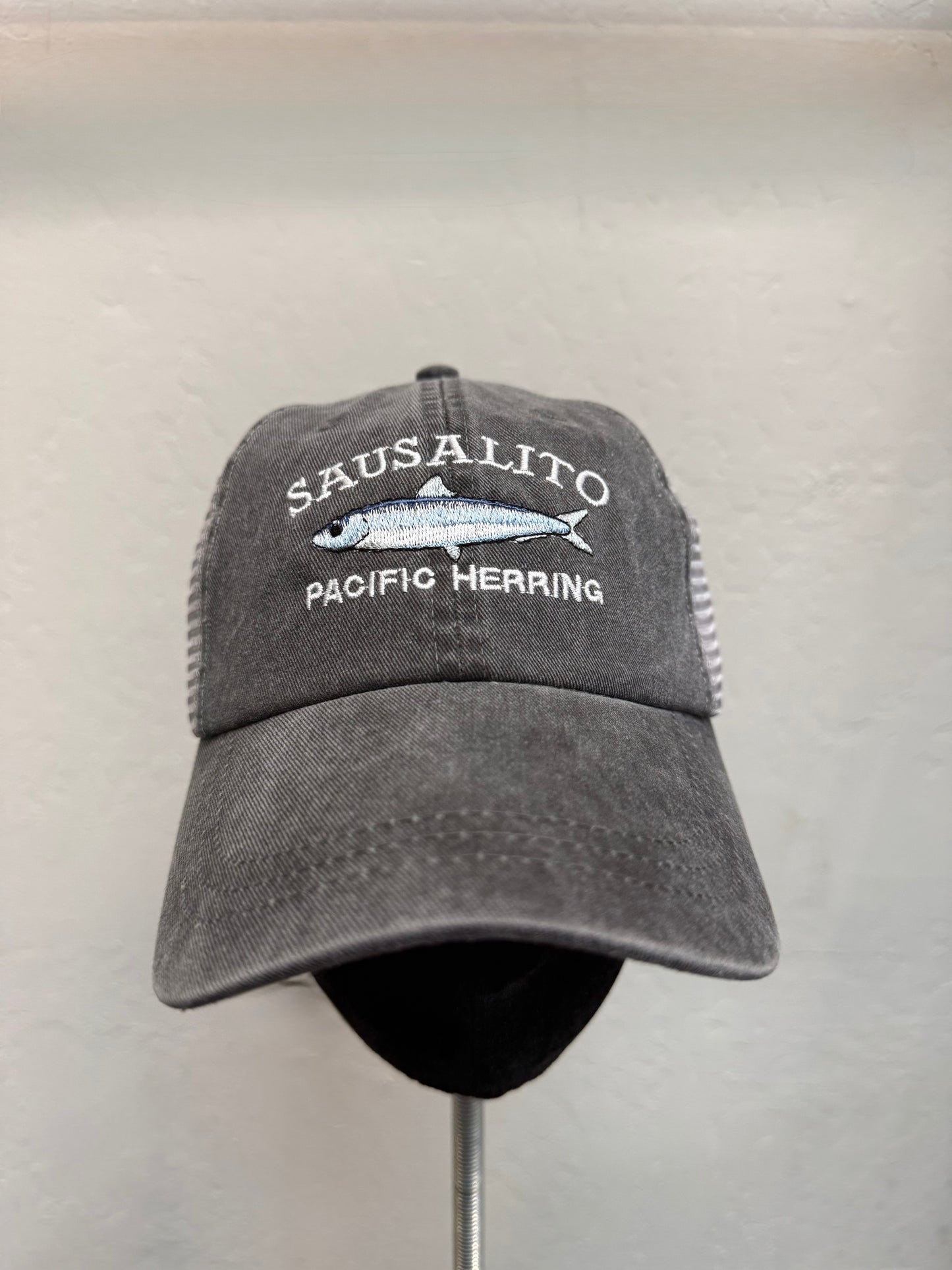 Sausalito Pacific Herring Over Washed Trucker Cotton And Mesh Cap