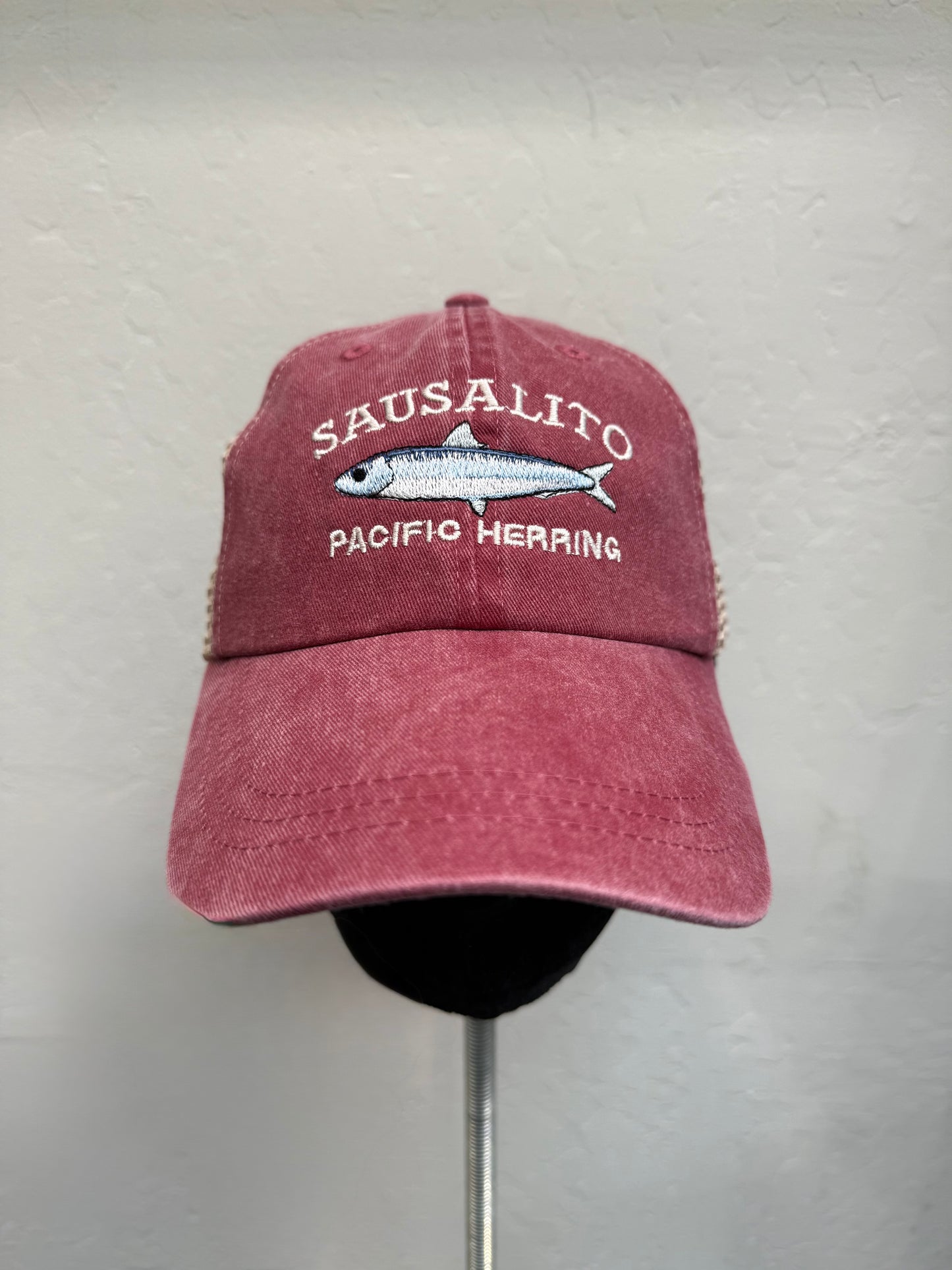 Sausalito Pacific Herring Over Washed Trucker Cotton And Mesh Cap