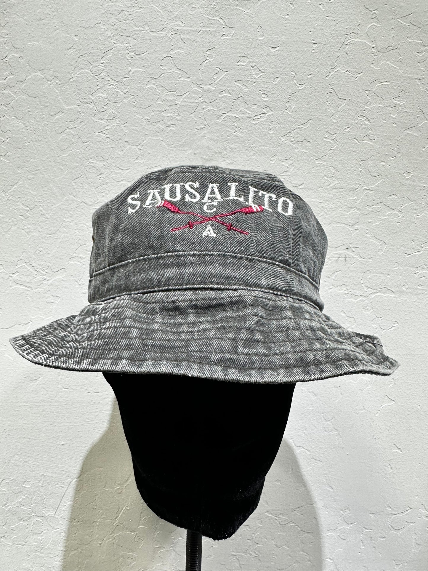 Sausalito Crossed Oars Over Washed 100% Cotton Bucket Hat