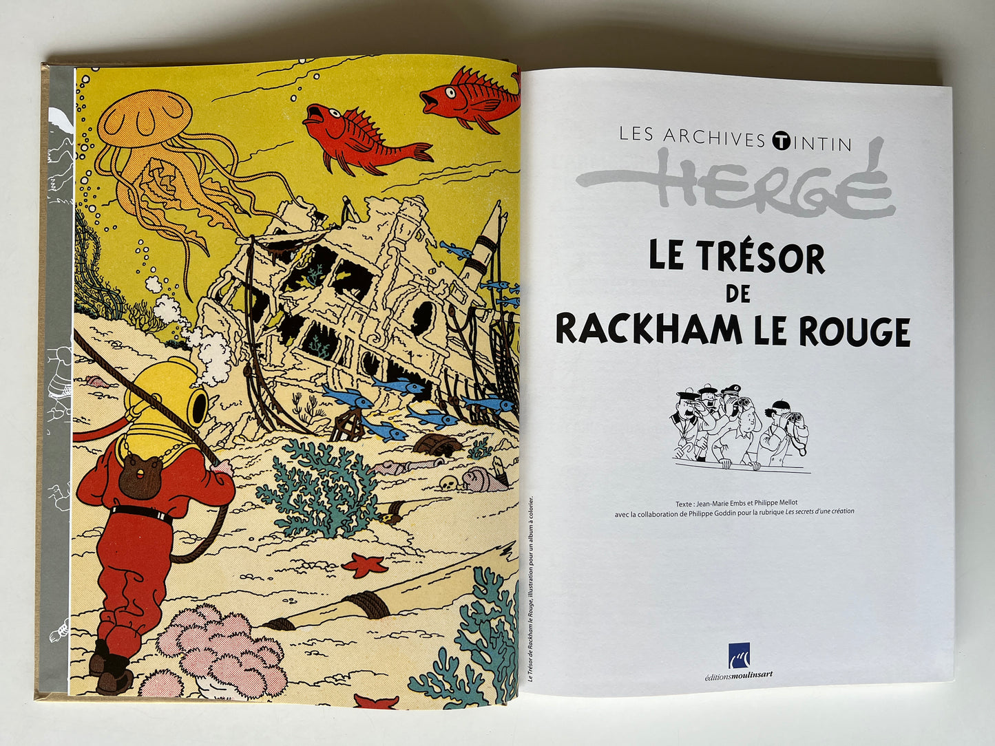 Les Archives Tintin, Le Trésor De Rackham Le Rouge. éditionsmoulinsart