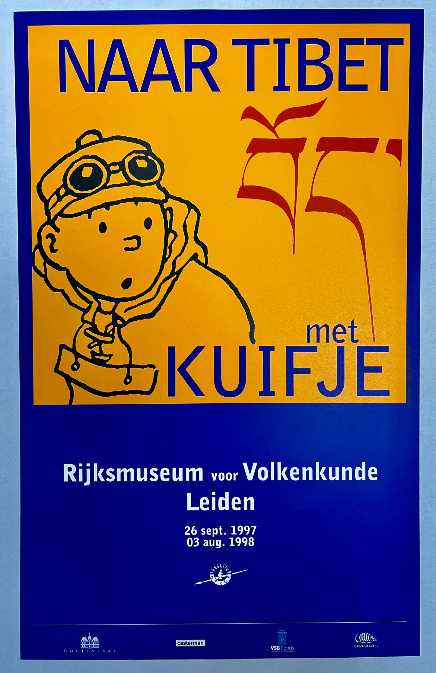 Naar Tibet met Kuifje Exhibition Poster