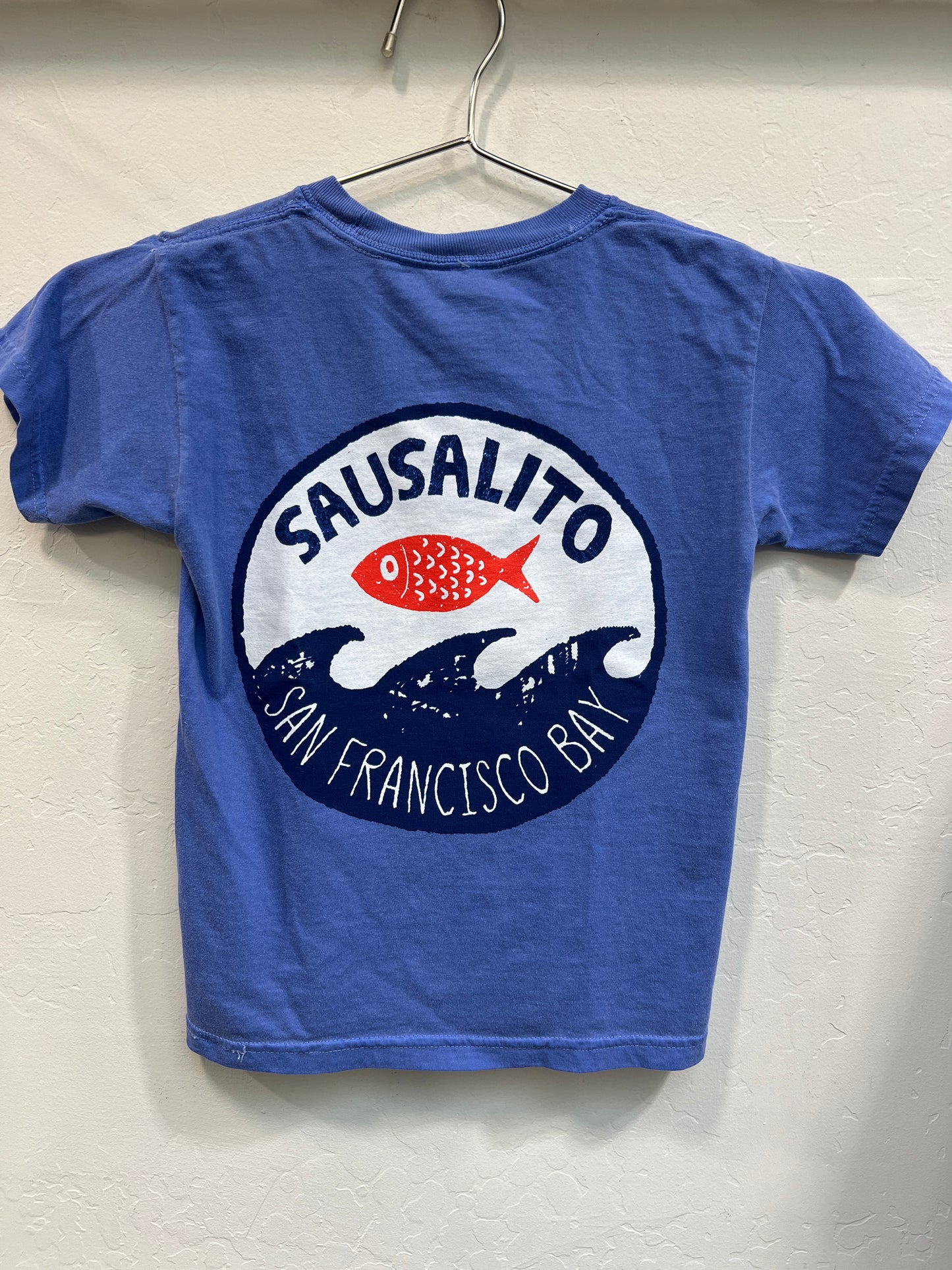 Fish Wave Sausalito Kids Short Sleeve T Shirt