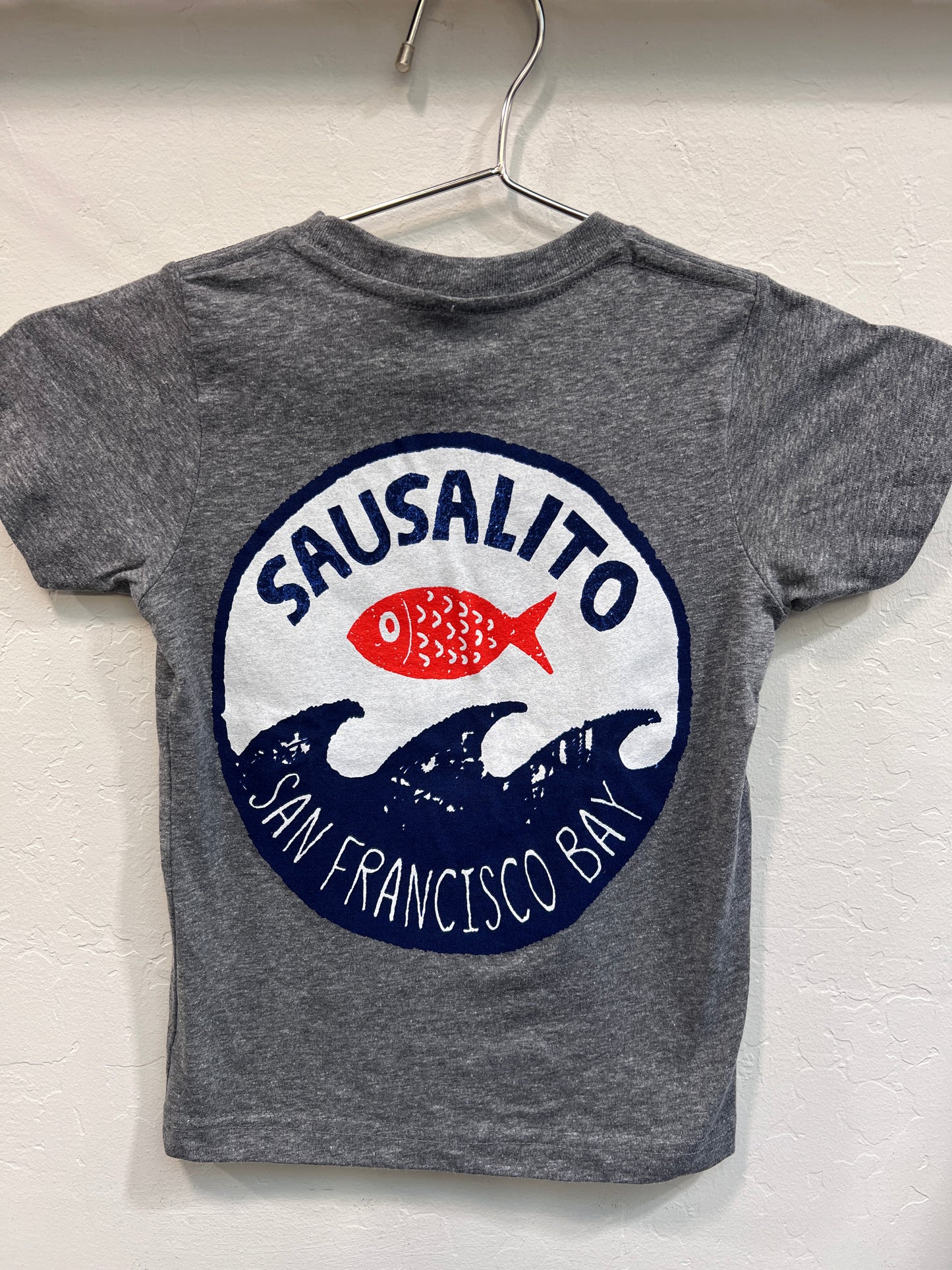 Fish Wave Sausalito Kids Short Sleeve T Shirt