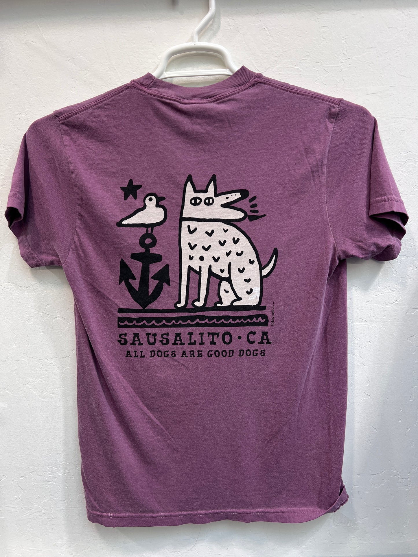 Sausalito Anchor Dog Unisex Short Sleeve Shirt