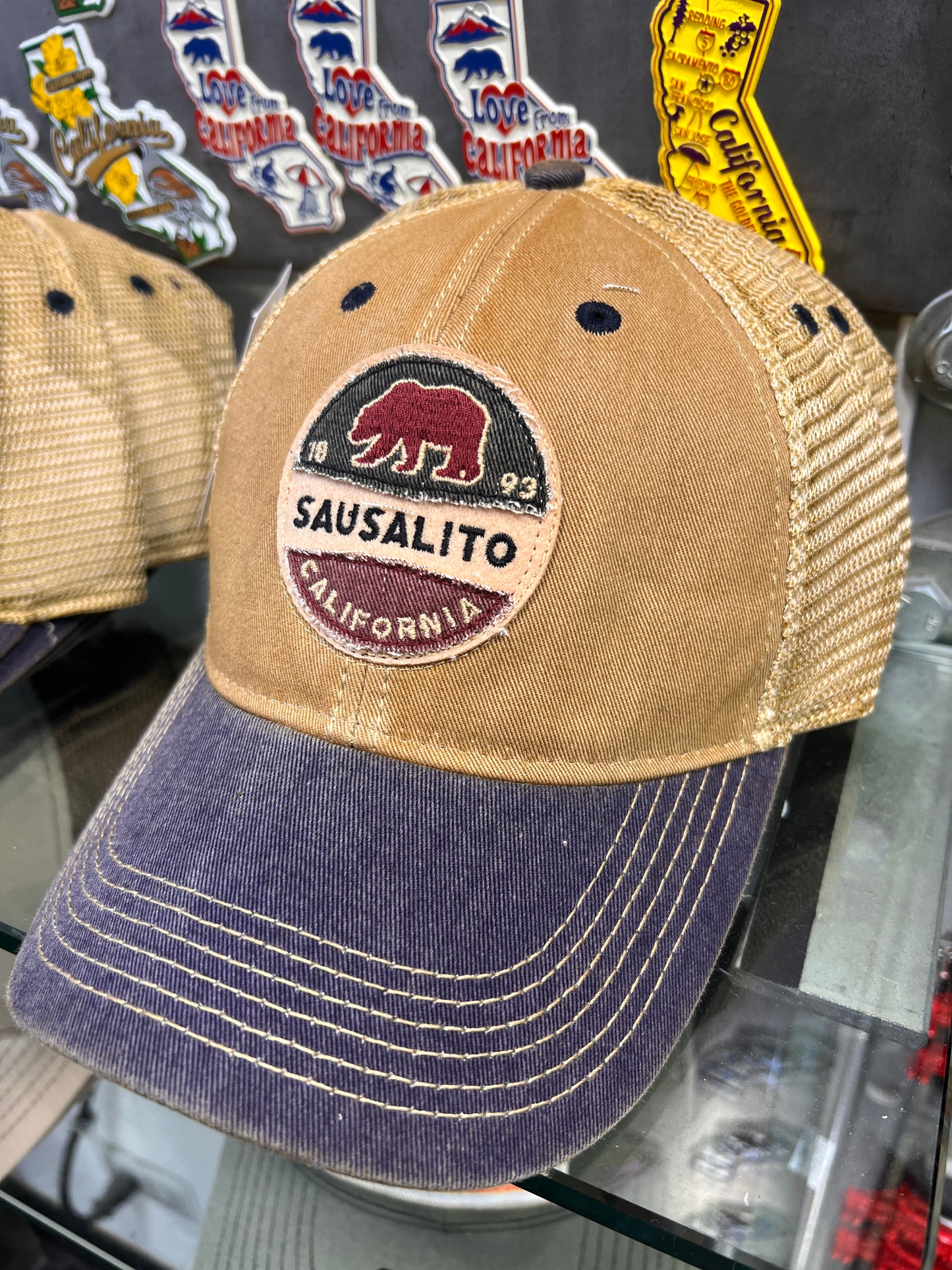 Sausalito California 1893 Grizzly Bear Trucker Cap