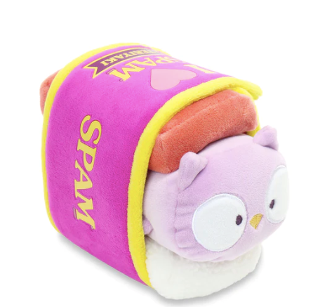 Anirollz x SPAM® Brand | Teriyaki Lavender Owlyroll 6” Small Blanket Plush