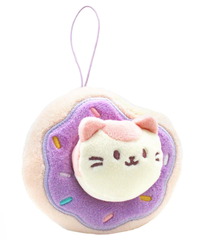 Anirollz Donut Kittiroll Plush Keychain