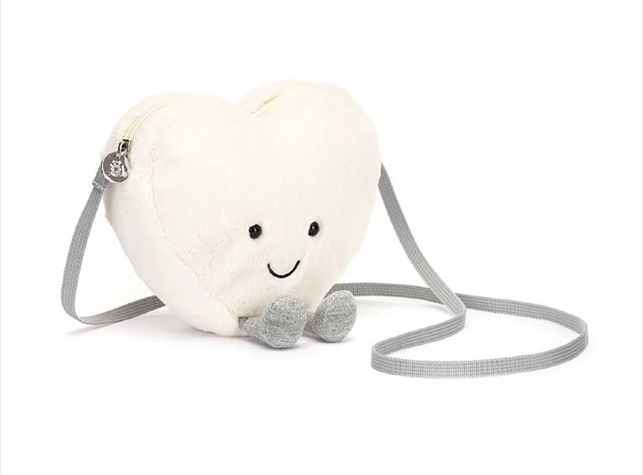 Jellycat Amuseables Heart Cream Bag 7"