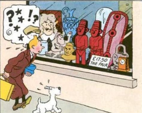 Tintin and the Broken Ear Frosted Table Glass