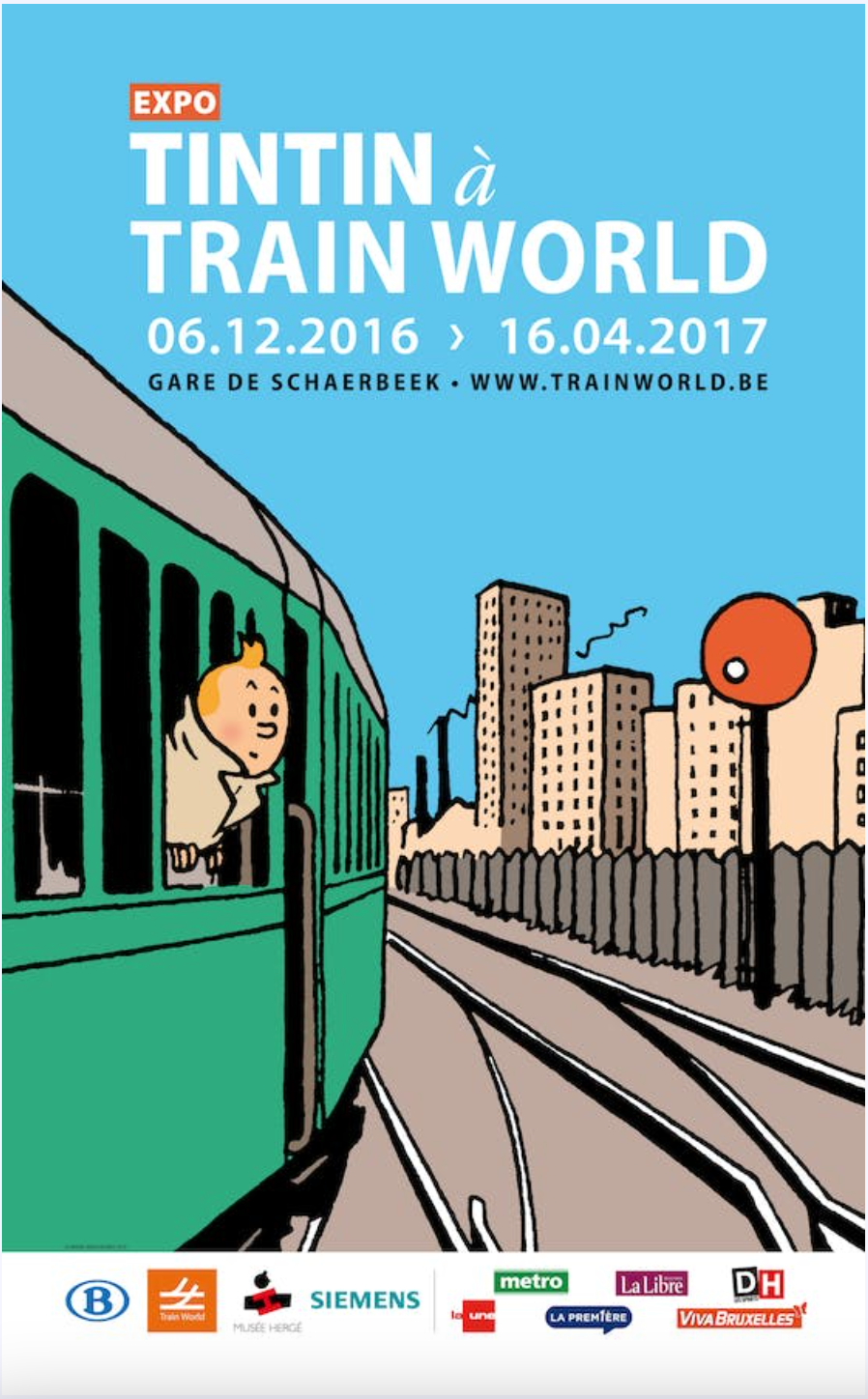 Tintin Train World Exhibition Poster 2016