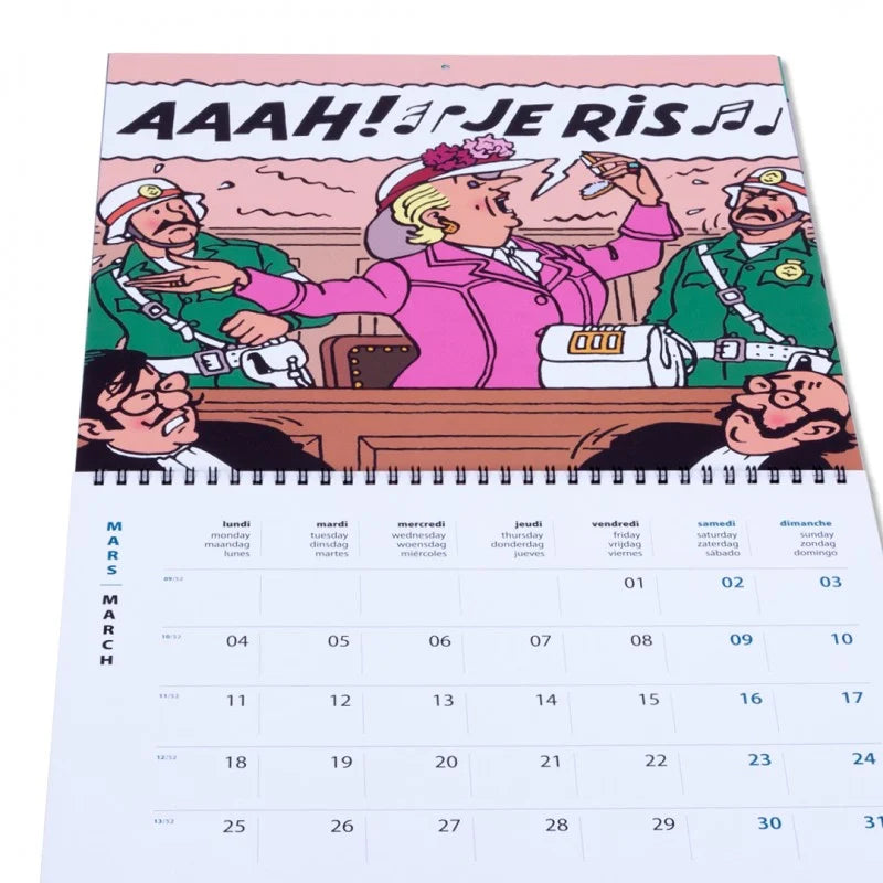 2024 Desktop Calendar Tintin and the music 21x12,5cm (24465): Éditions  Moulinsart: 9782874245336: : Office Products