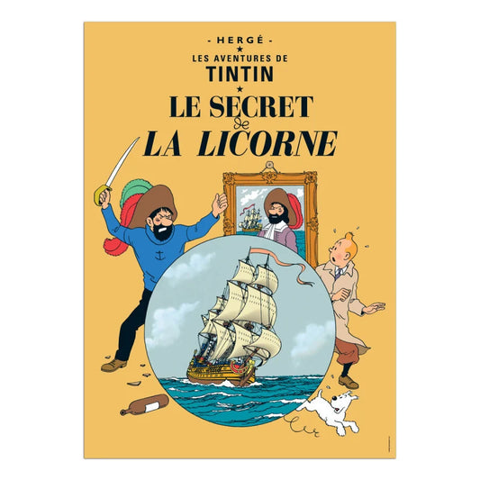 Tintin Book Poster: Le Secret de La Licorne (The Secret of the Unicorn) Ref: 22100