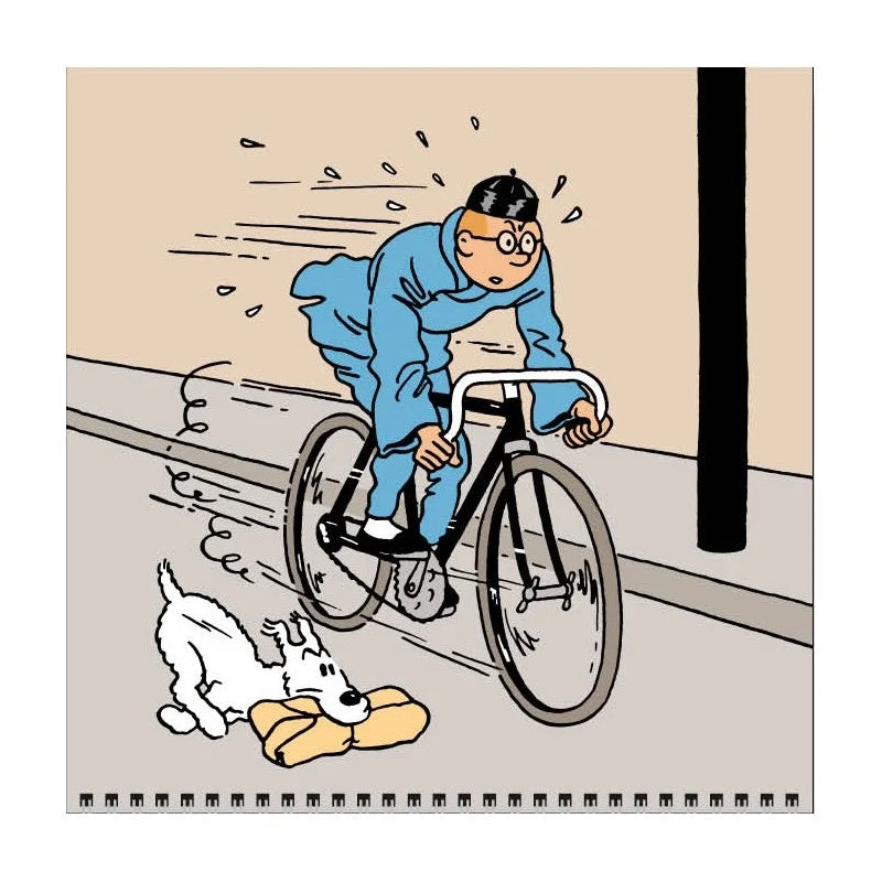 Tintin 2025 Blue Lotus Wall Calendar 30cm x 30cm Ref. 24487