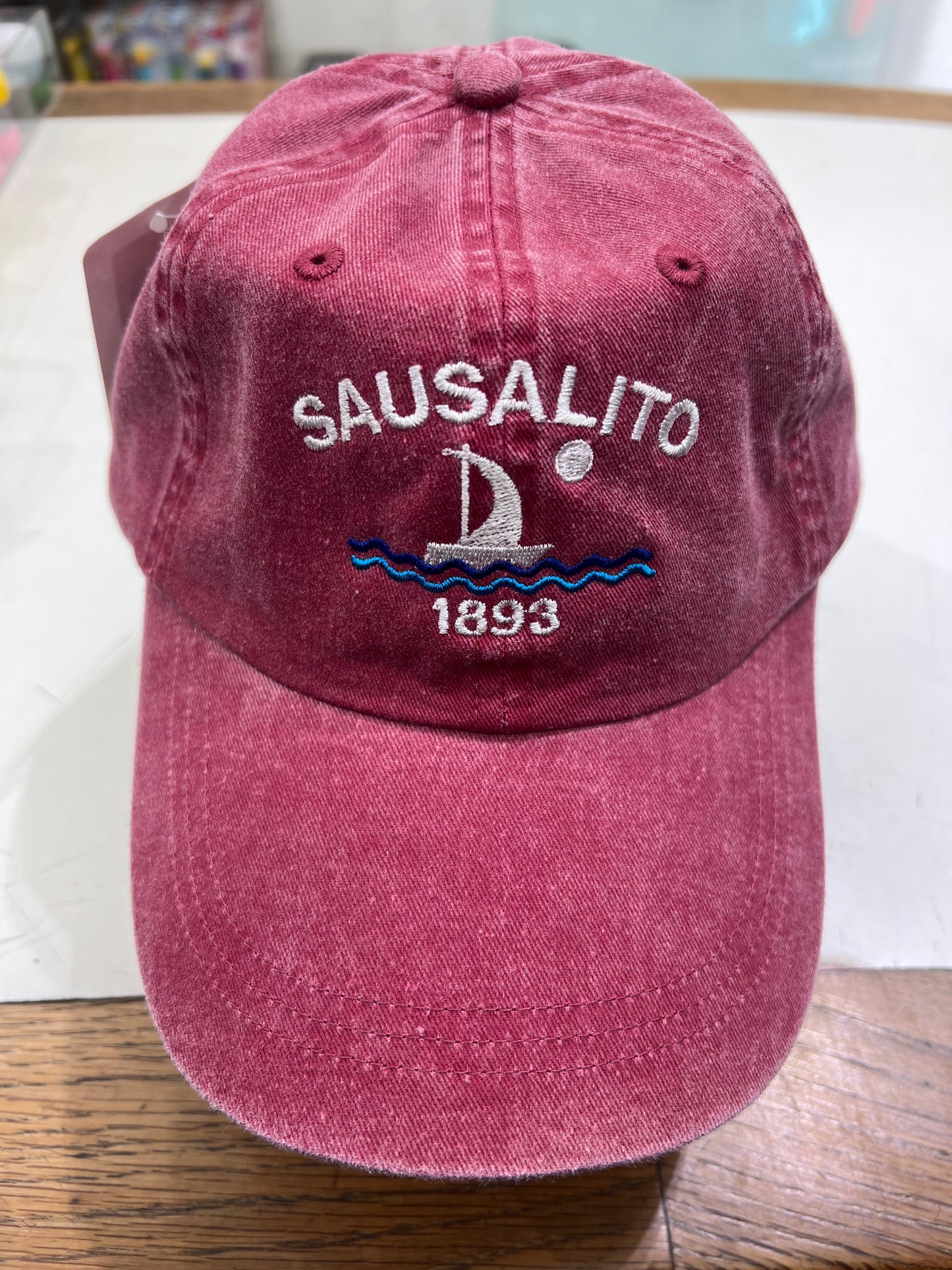 Sausalito Full Moon Sail 1893 Over Washed 100% Cotton  Cap