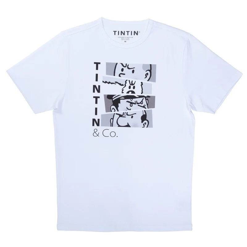 Tintin & Co Black and White Unisex T Shirt