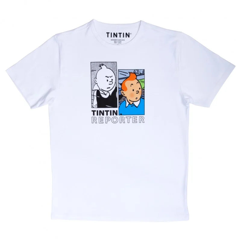 Tintin Duo Version Reporter Kids White T Shirt