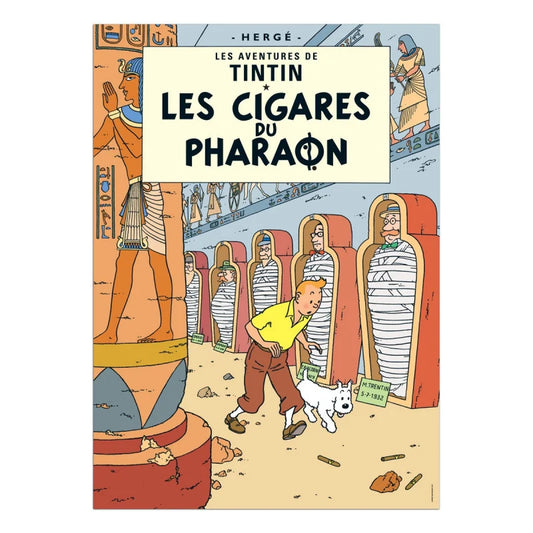 Tintin Postcard: Les Cigares du Pharaon (Cigars of the Pharaoh)