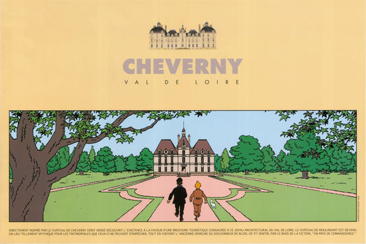 Tintin Cheverny Val De Loire poster 40cm x 60cm