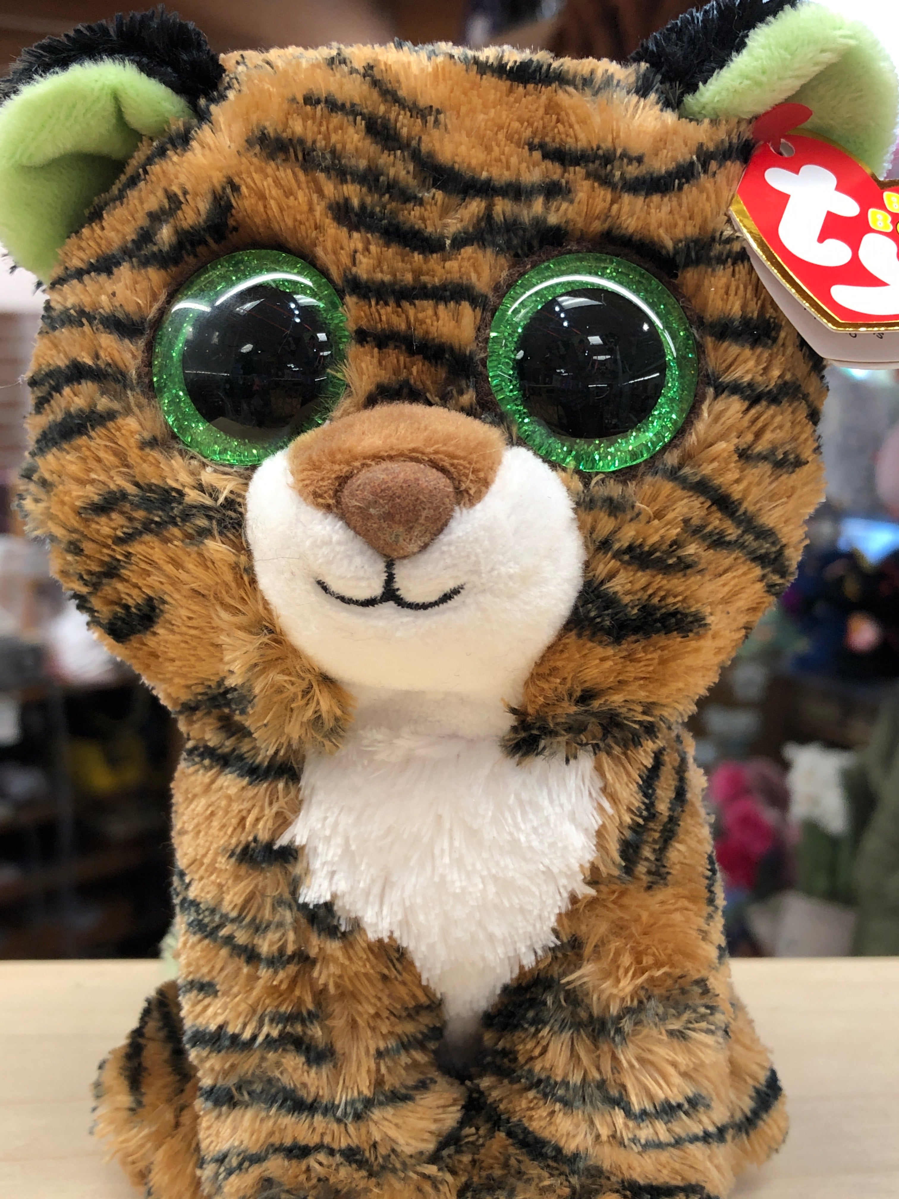 Ty Beanie Boo Tiggy Brown Striped Tiger Plush 6