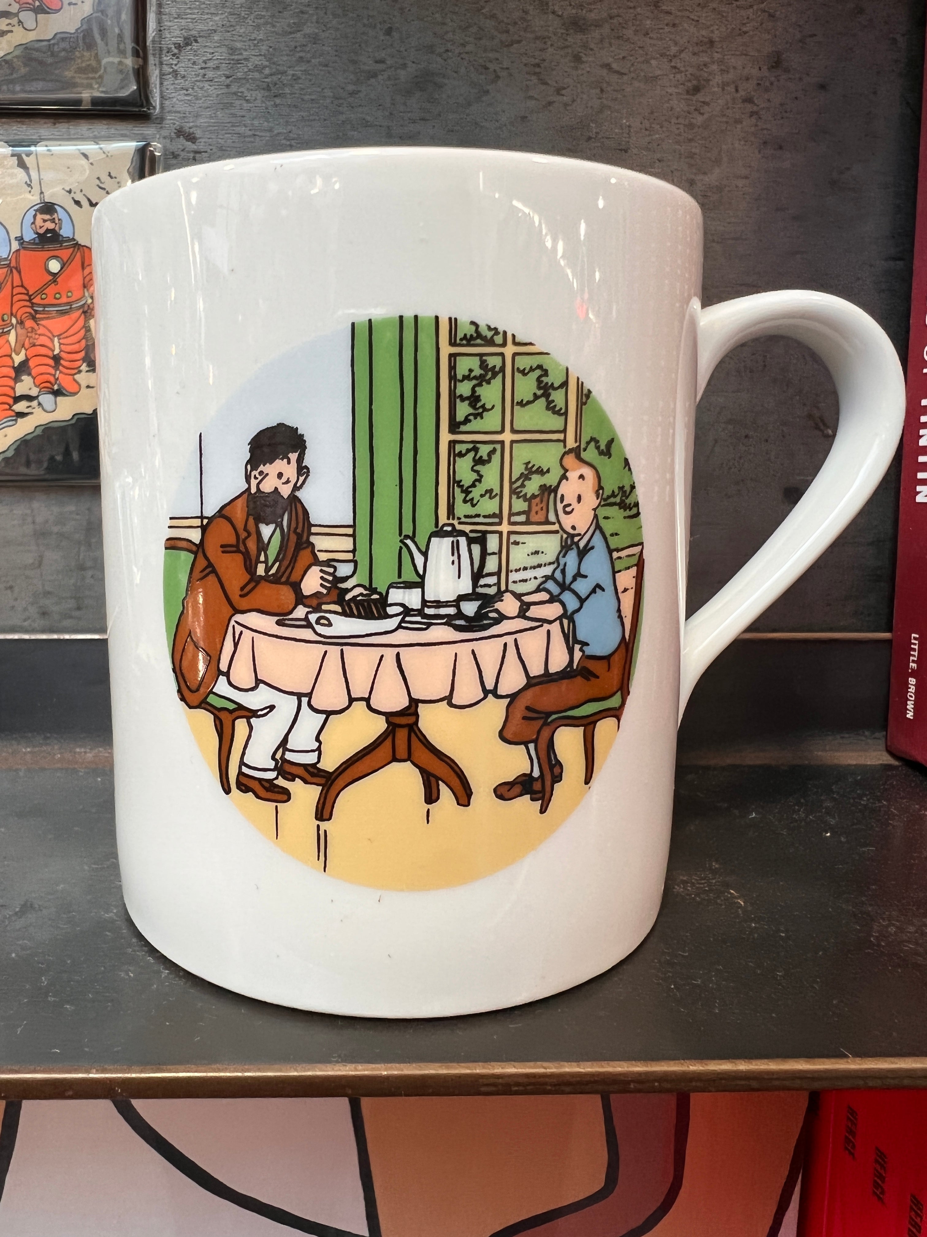 Tintin and Snowy See Stars Frosted Table Glass – Sausalito Ferry Co