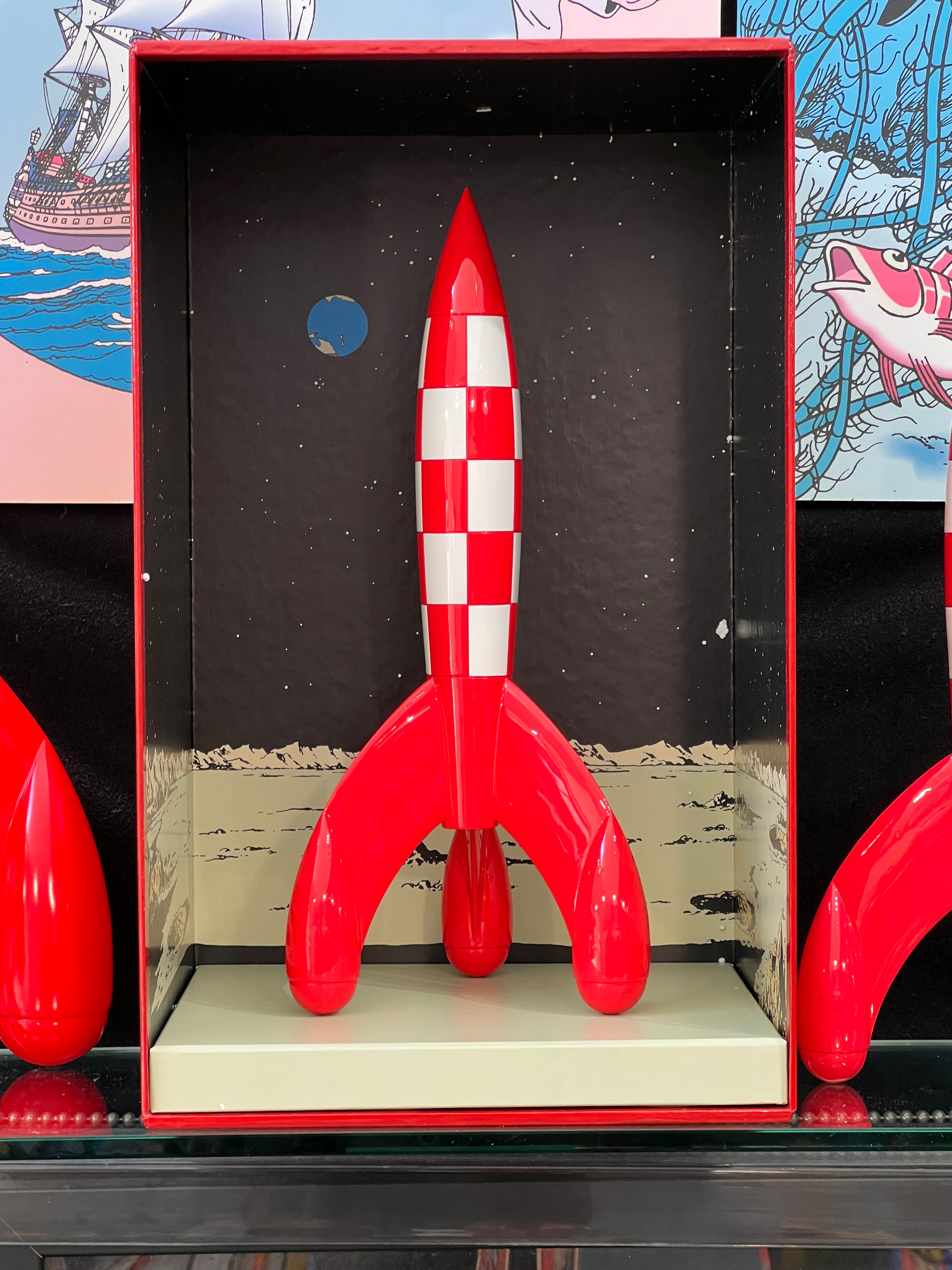 Fusée Tintin - On a marché sur la Lune Résine 90 cm 46993