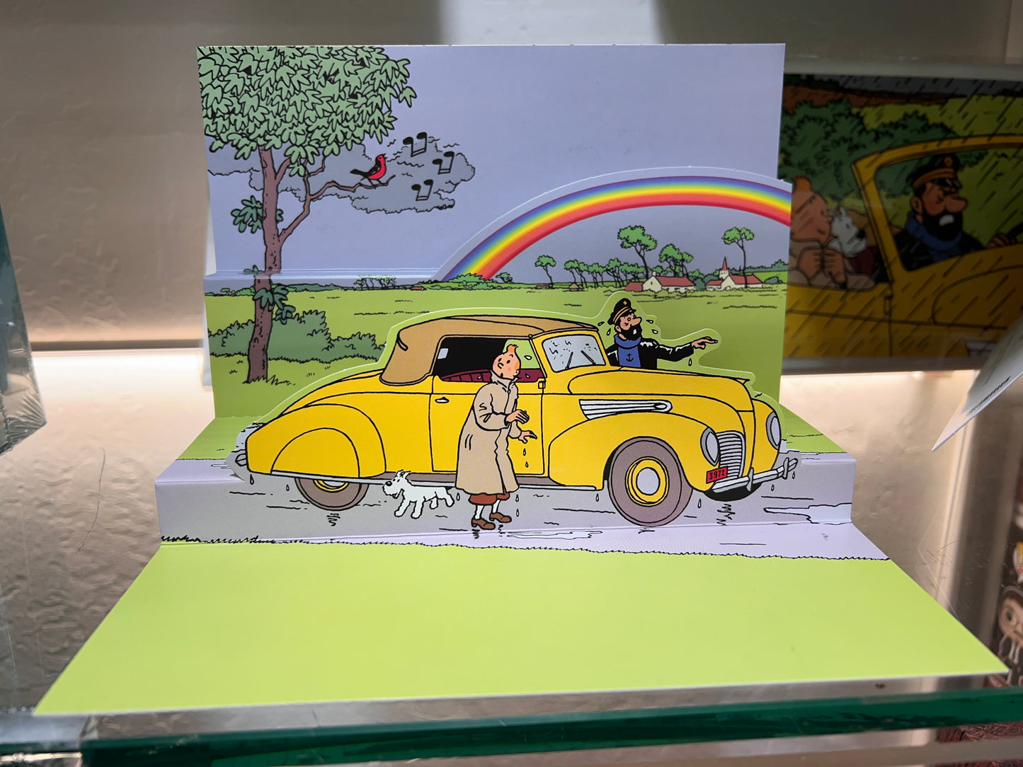 Captain Haddocks Convertible From The Seven Crystal Balls Pop Up Note Card