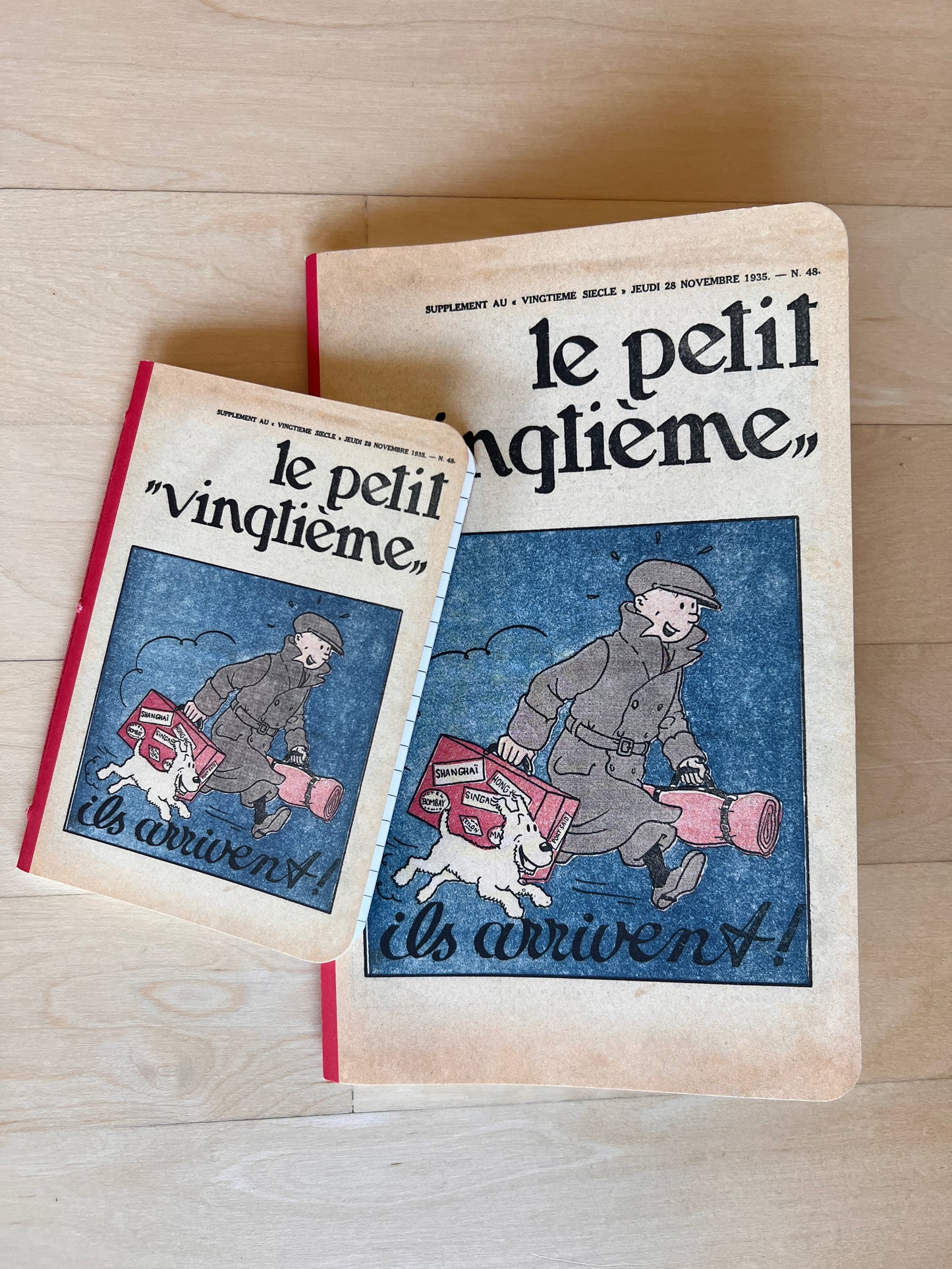 Tintin Le Petit "Vingtieme" Ils Arrivent! Notebook. 8.5 cm & 12.5cm