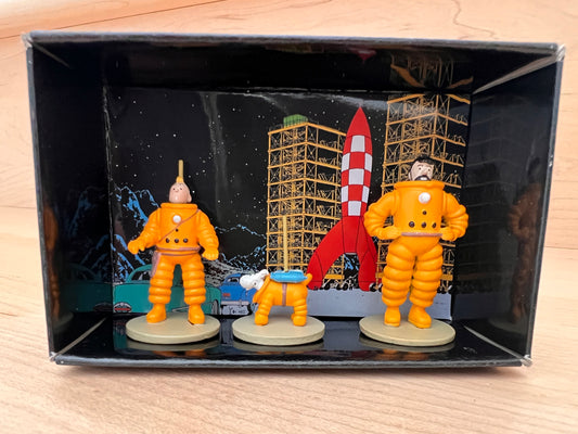 Tintin, Captain Haddock and Snowy From Destination Moon. Pixi. Ref. 29255