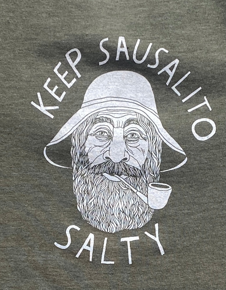 Green " Keep Sausalito Salty" Unisex Short Sleeve T Shirt